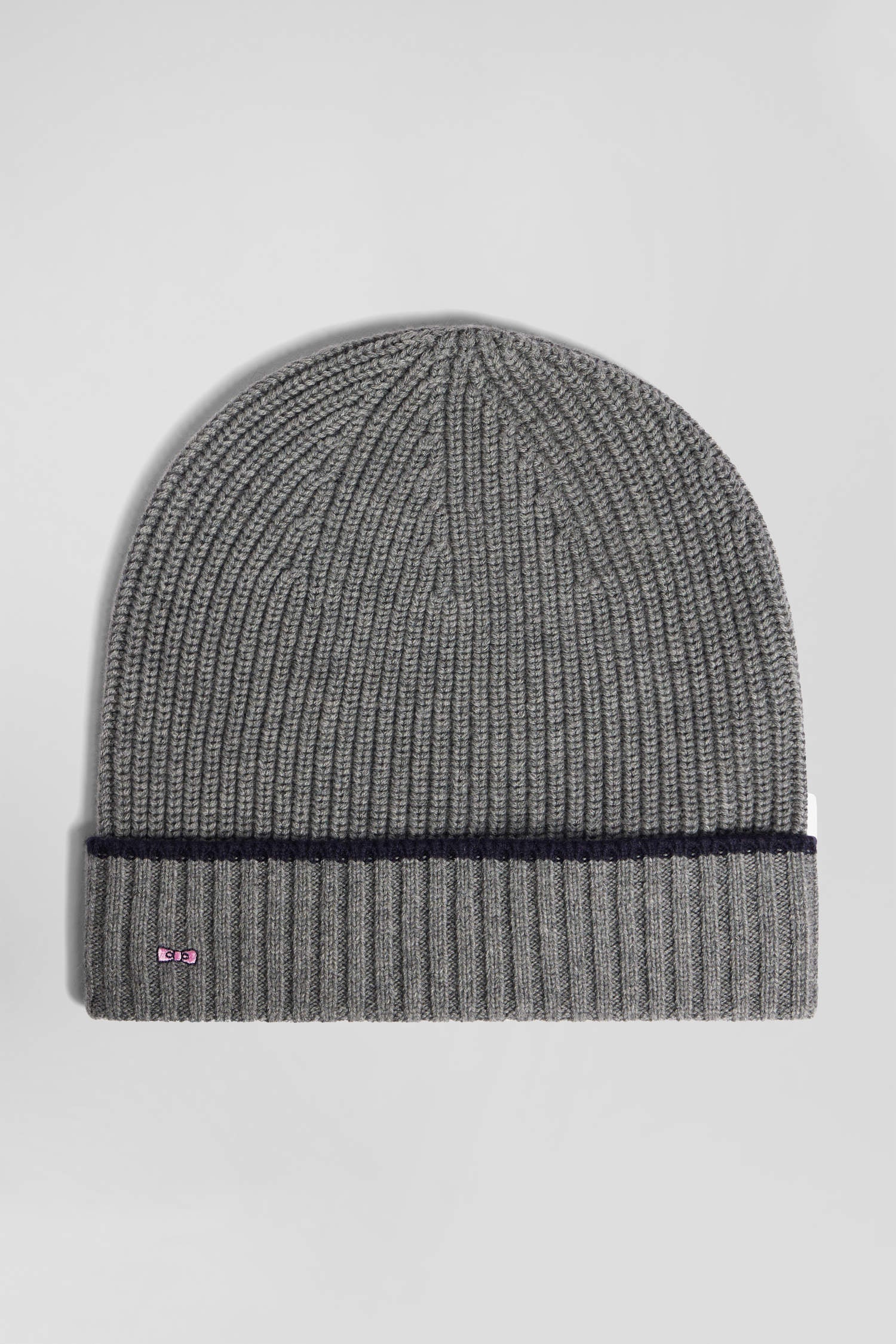 Anthracite grey ribbed knitted beanie