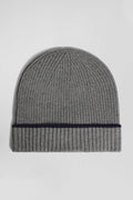 Anthracite grey ribbed knitted beanie