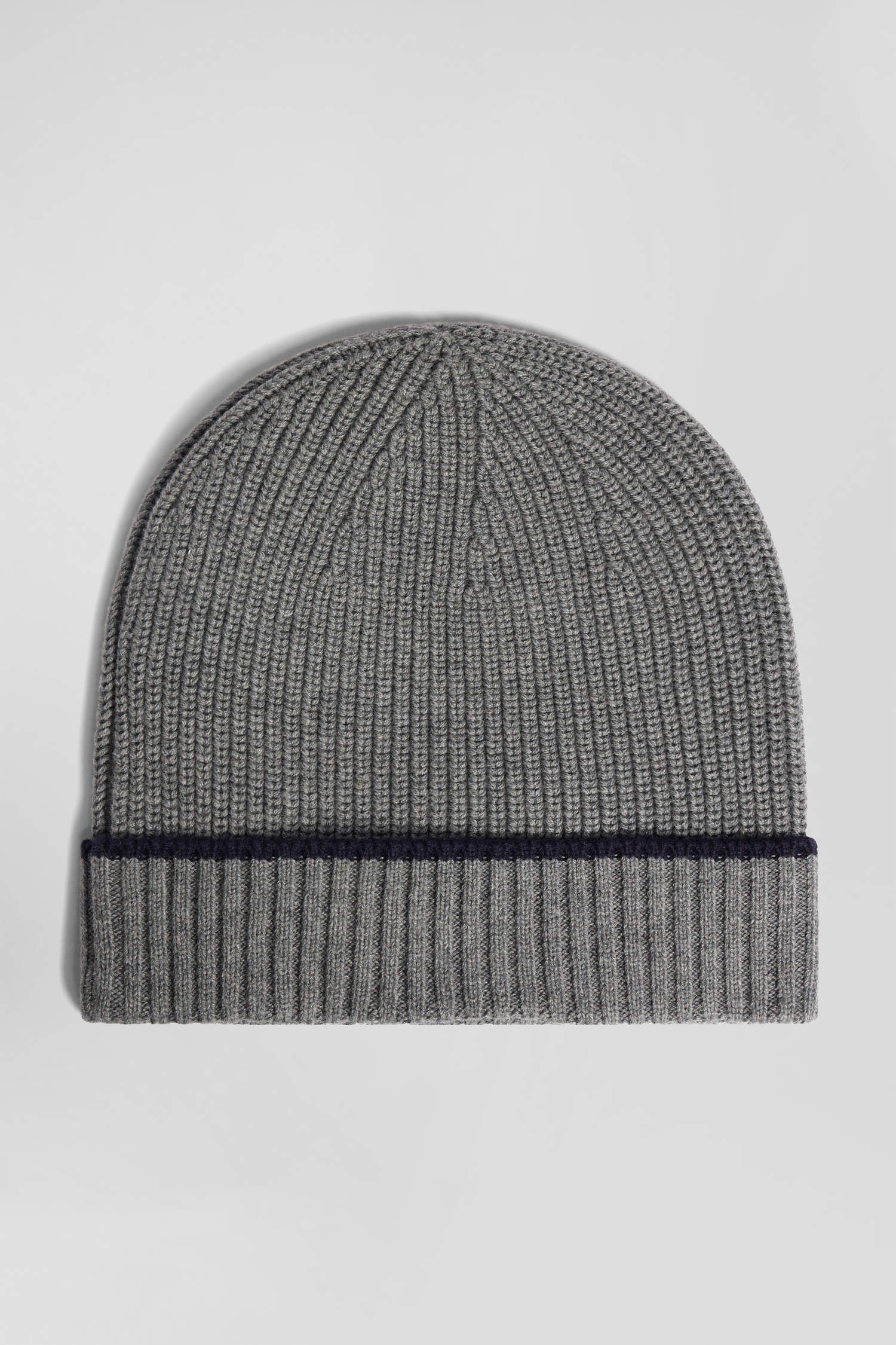 Anthracite grey ribbed knitted beanie