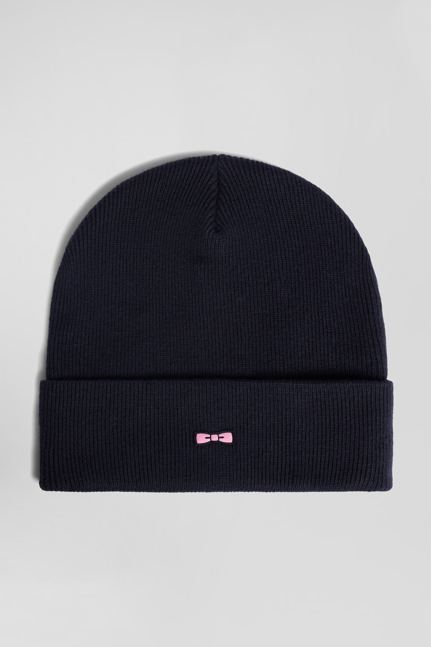 Navy blue cotton and cashmere beanie