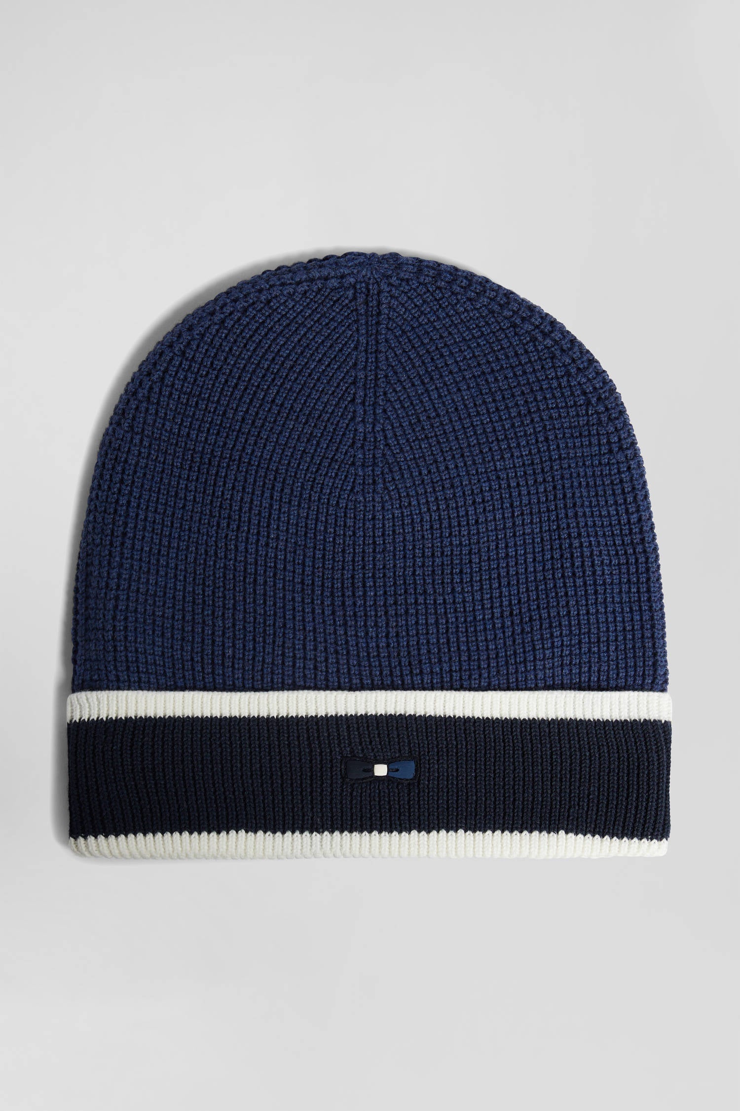 Dark blue cotton EP10 jacquard beanie