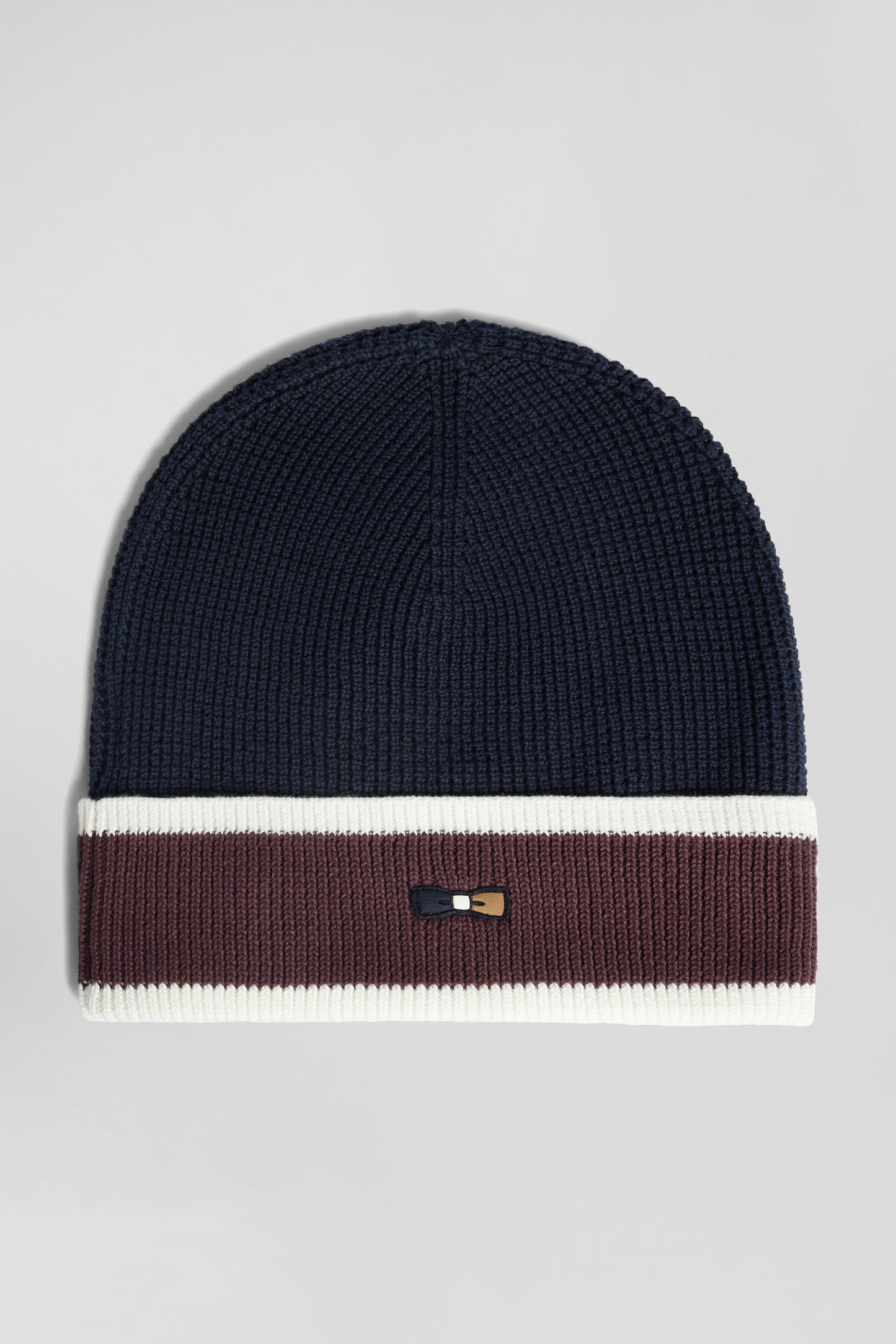 Navy blue cotton EP10 jacquard beanie