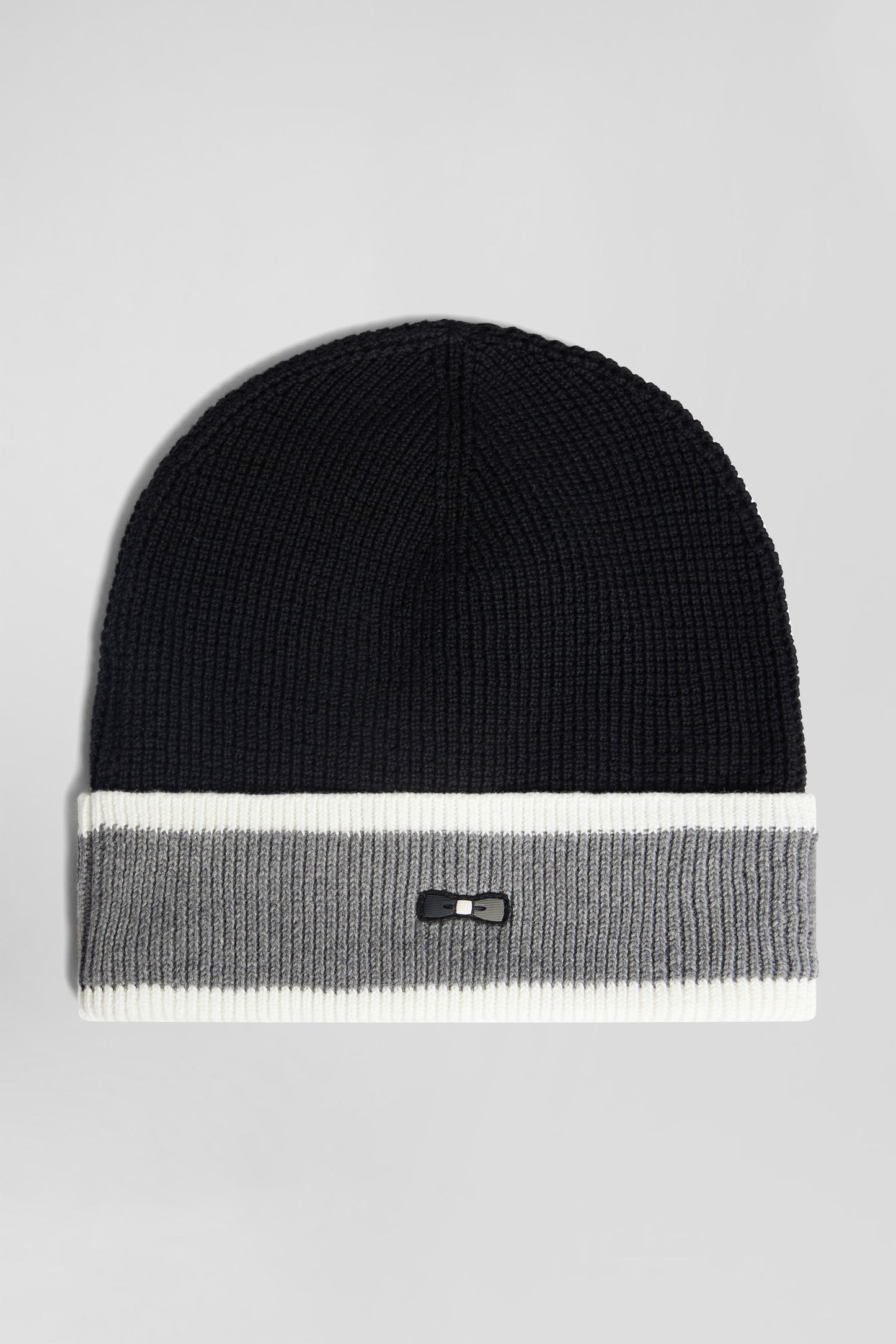 Black cotton EP10 jacquard beanie