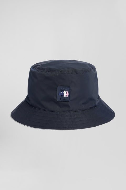 Navy blue cotton bucket hat - Image 1