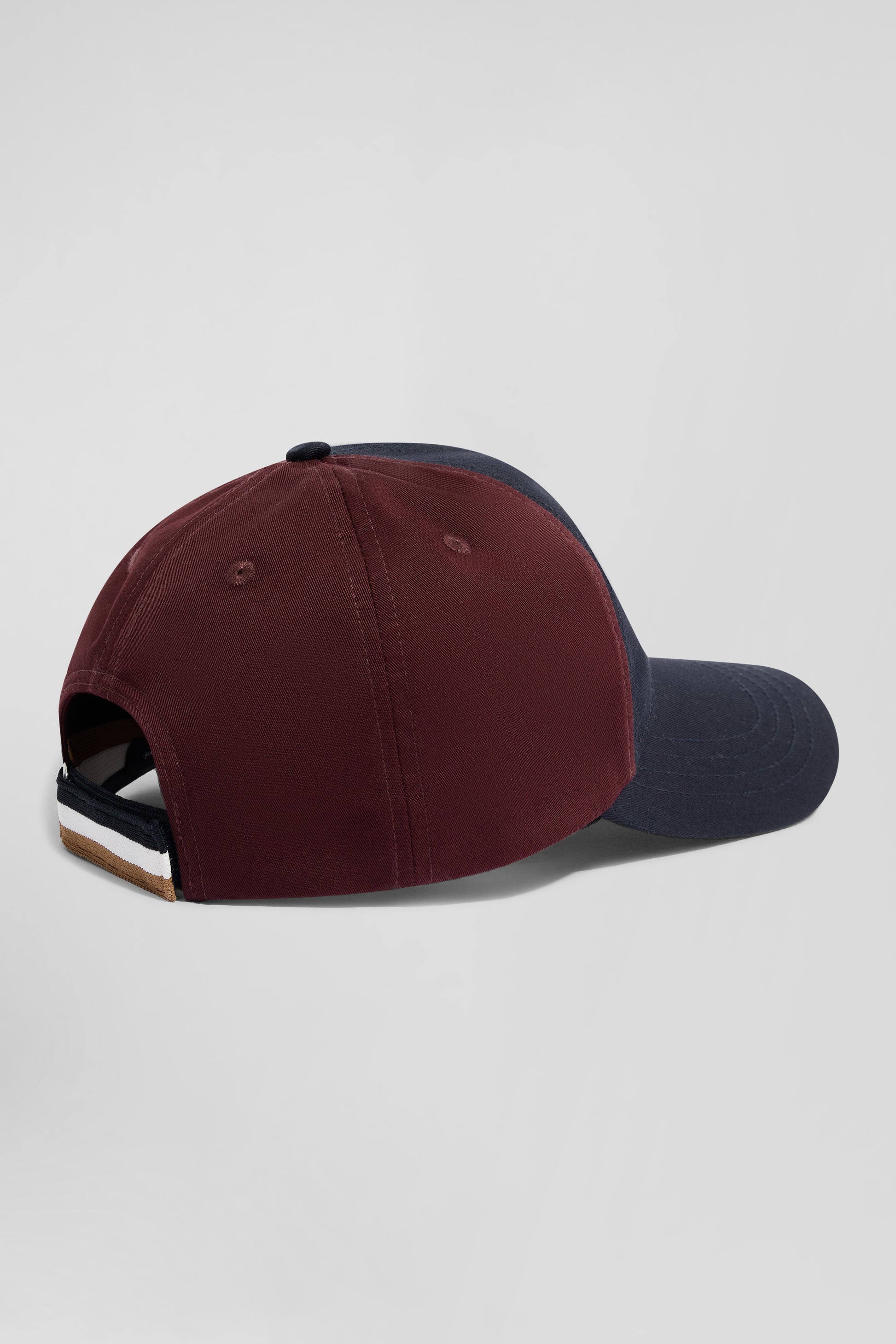 Casquette en coton bordeaux et marine