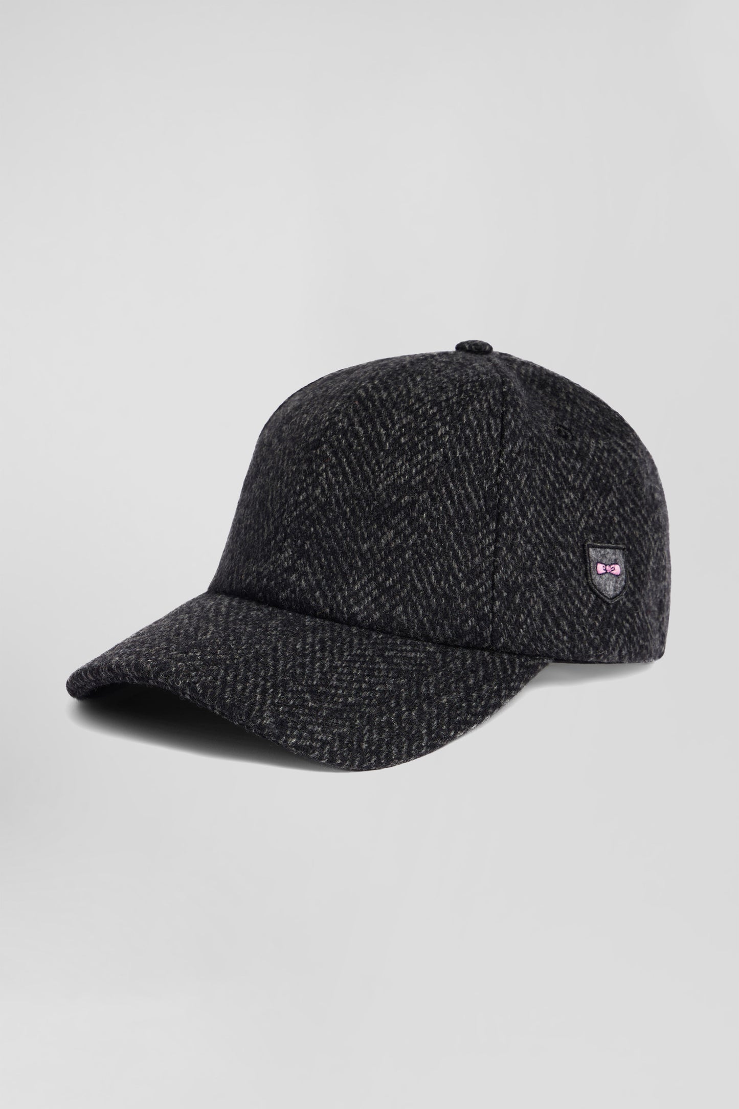 Casquette en laine mélangée gris anthracite