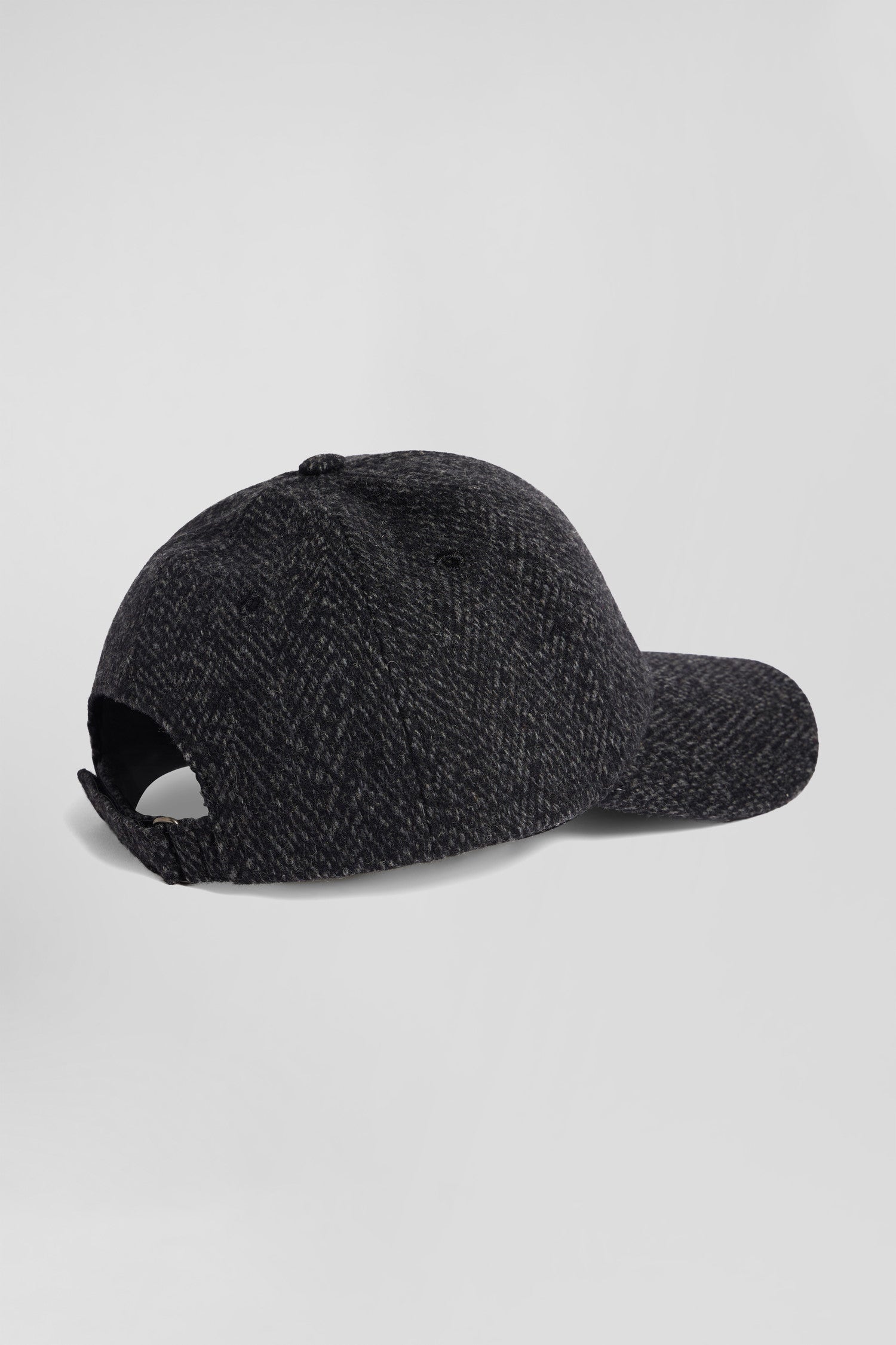 Casquette en laine mélangée gris anthracite