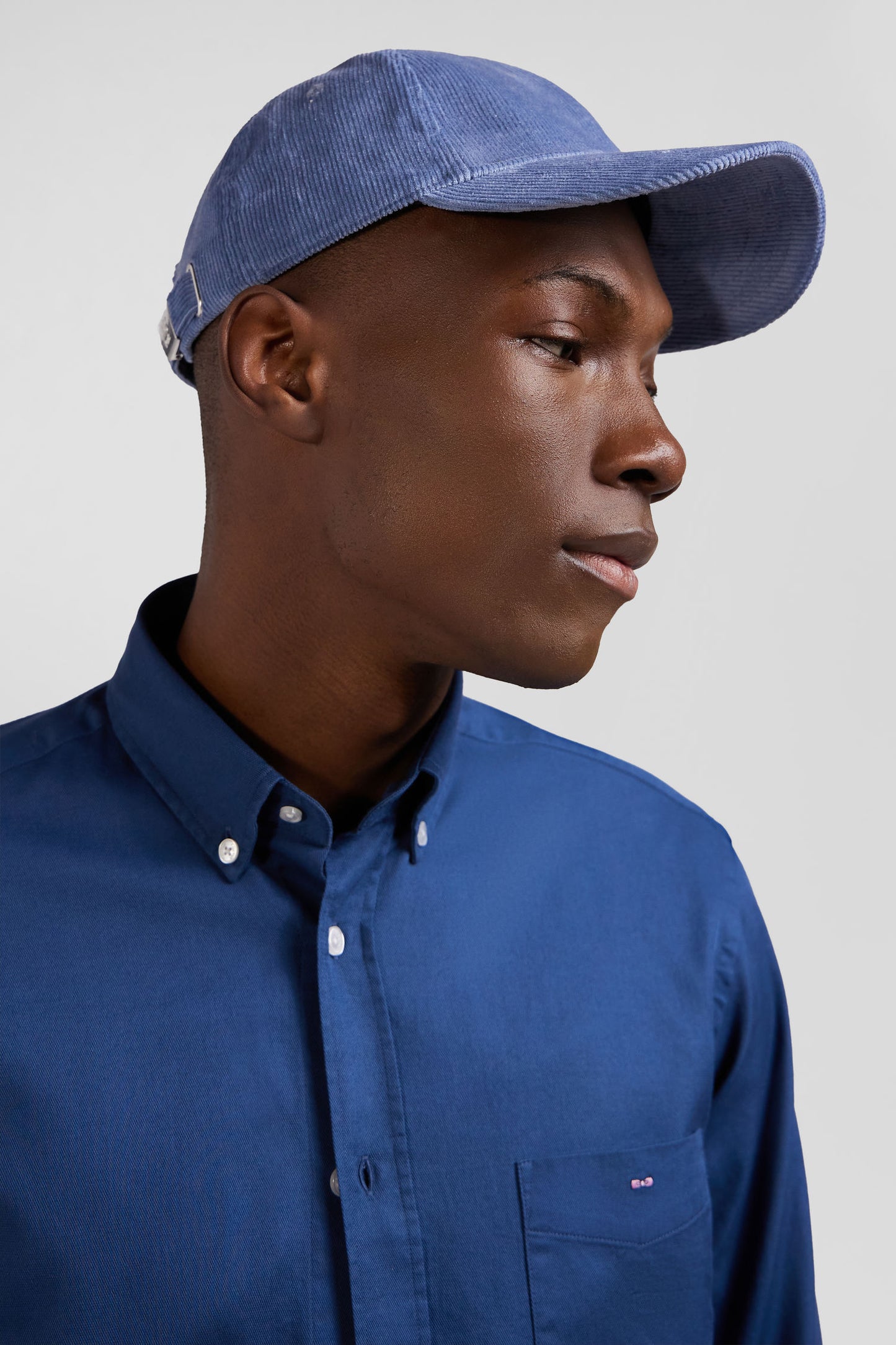 Blue corduroy cap