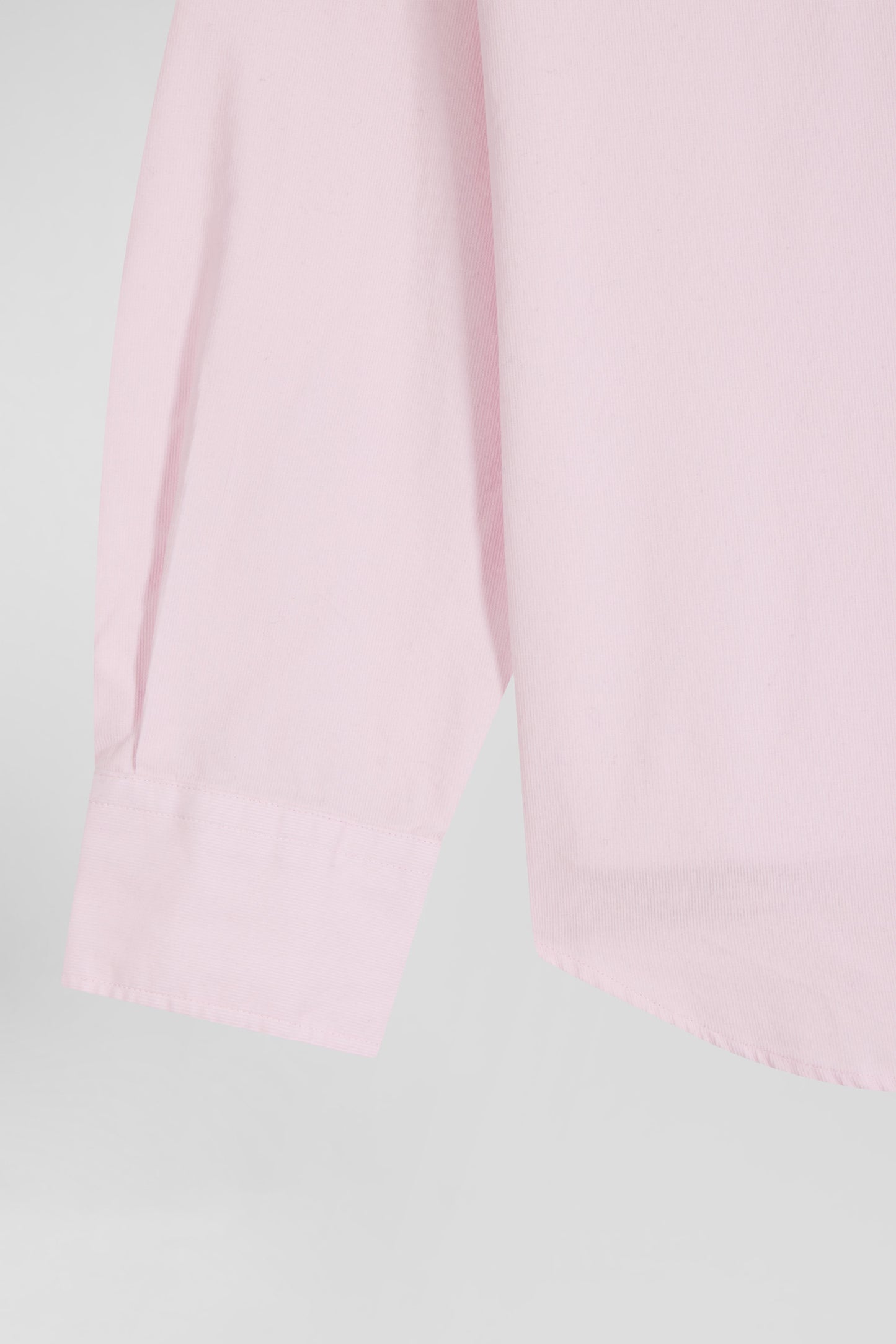 Plain pink corduroy shirt with button-down collar and regular-fit breast pocket