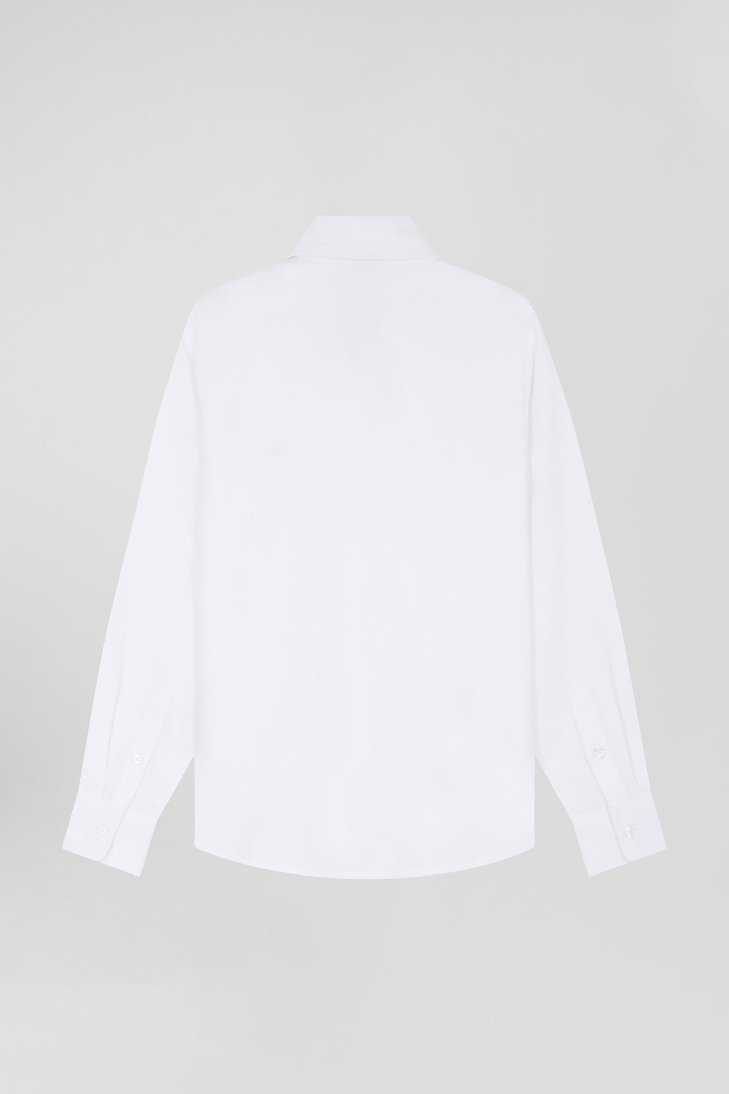 Regular white oxford cotton shirt