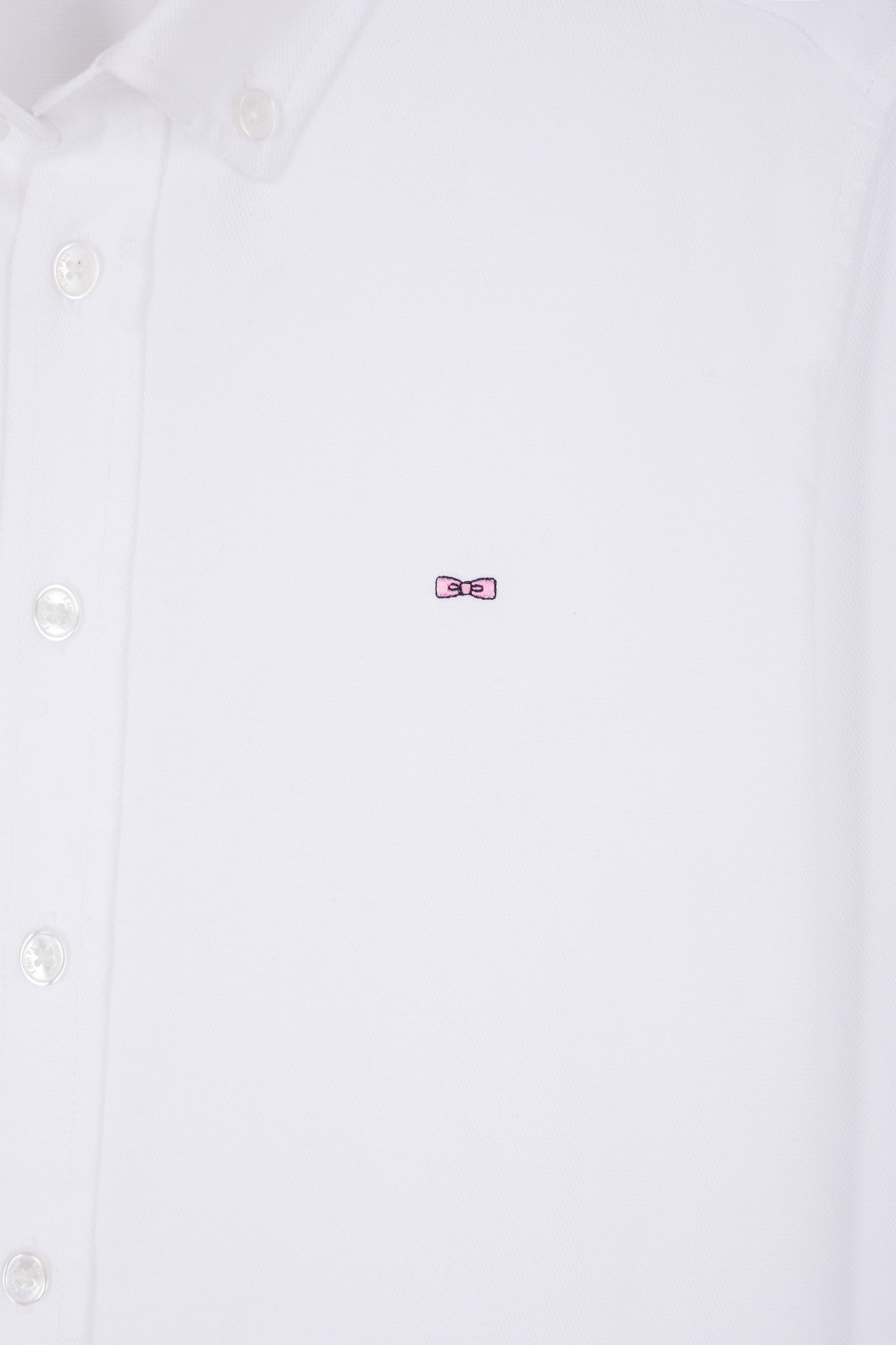 Regular white oxford cotton shirt