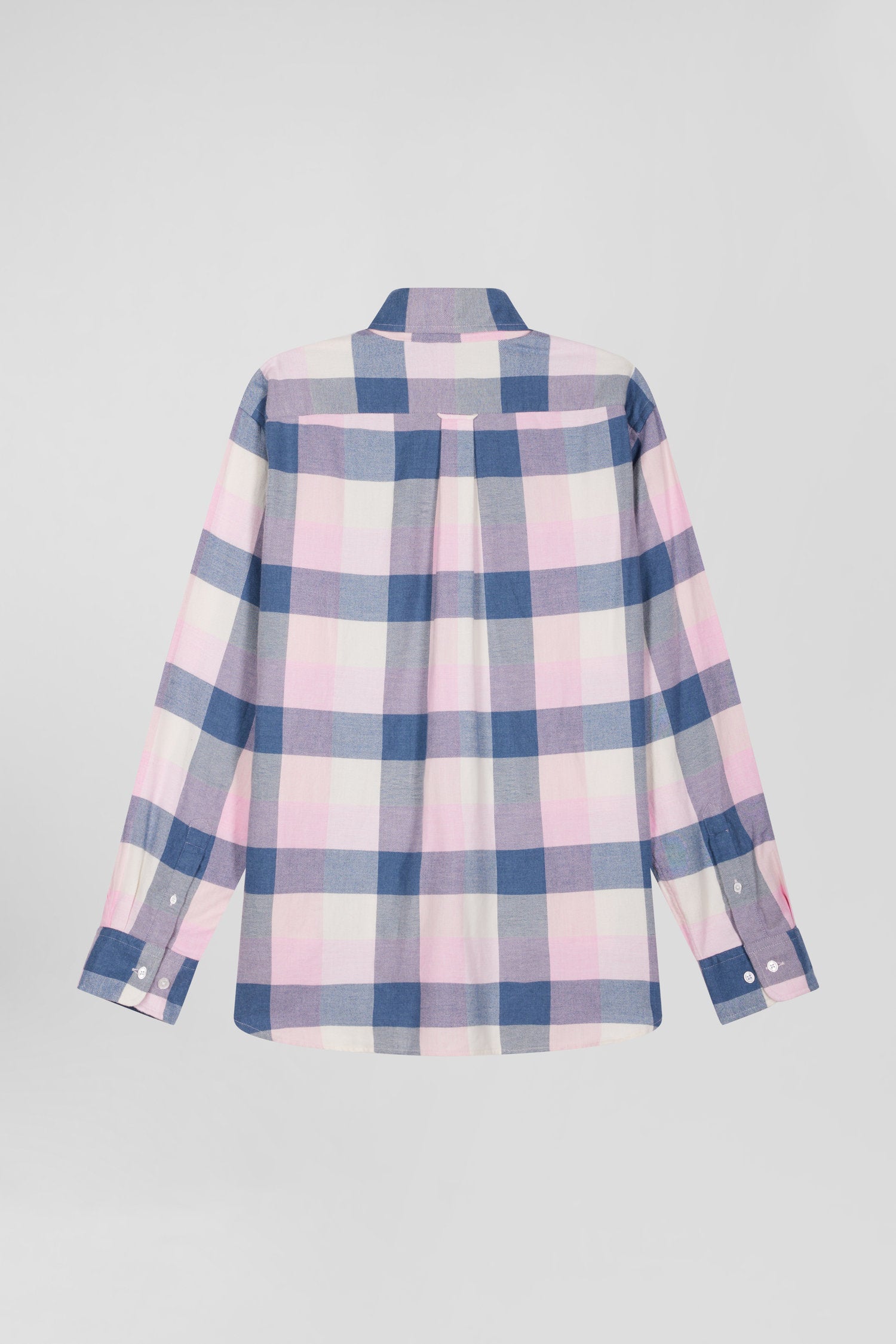 Regular pink checked cotton shirt