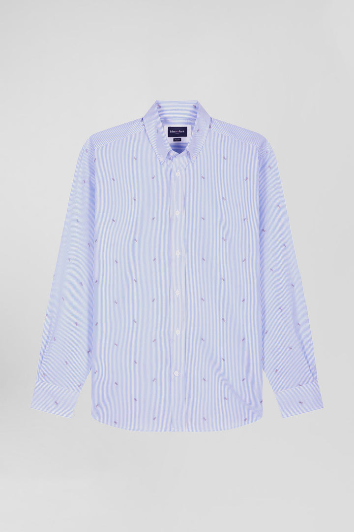 Chemise en coton ciel coupe Regular