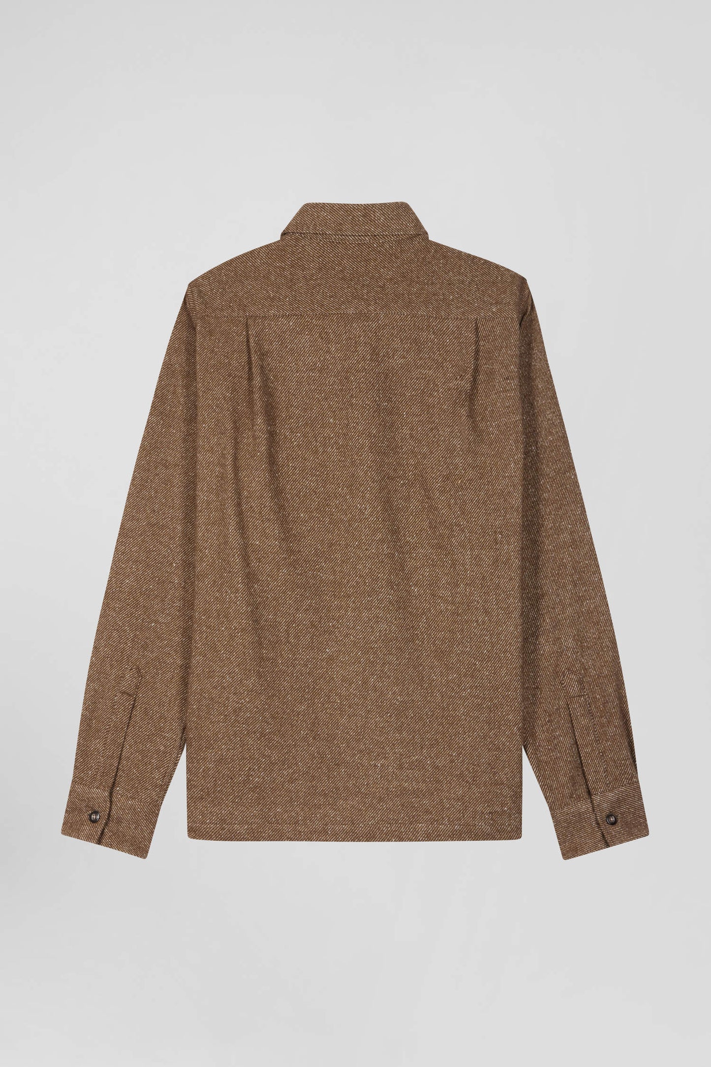 Brown mixed cotton shirt