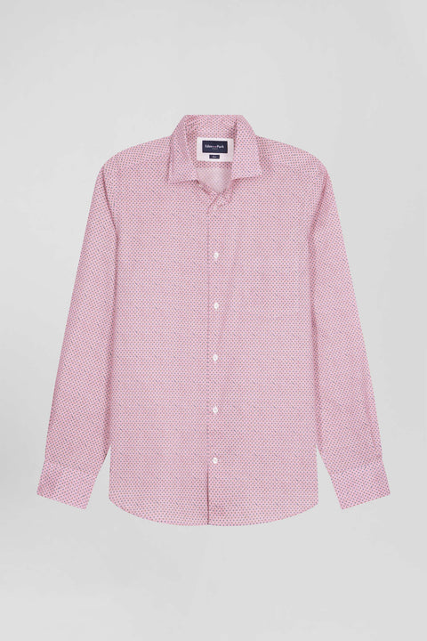 Slim pink cotton shirt - Image 2