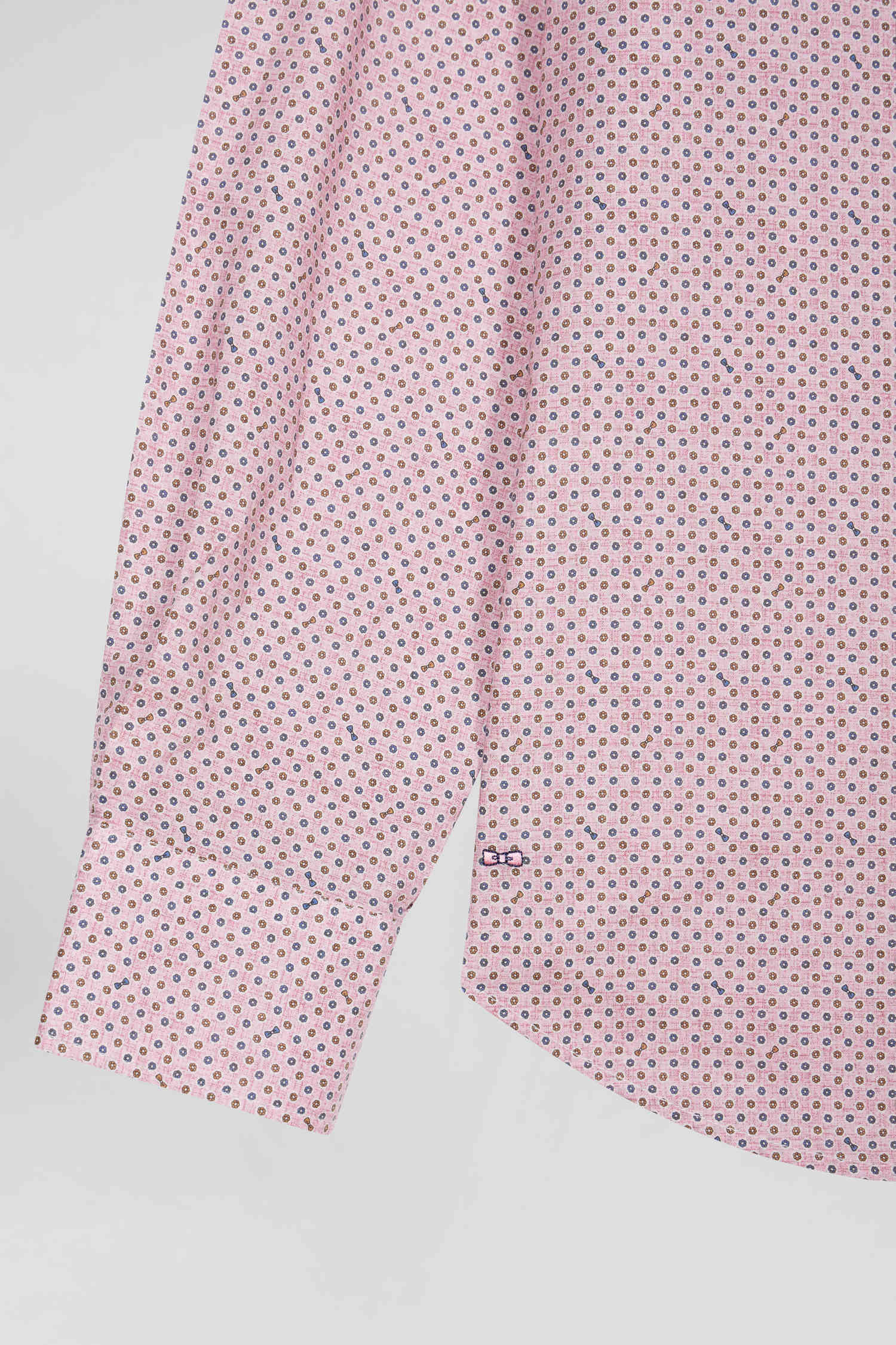 Chemise en coton rose coupe Slim