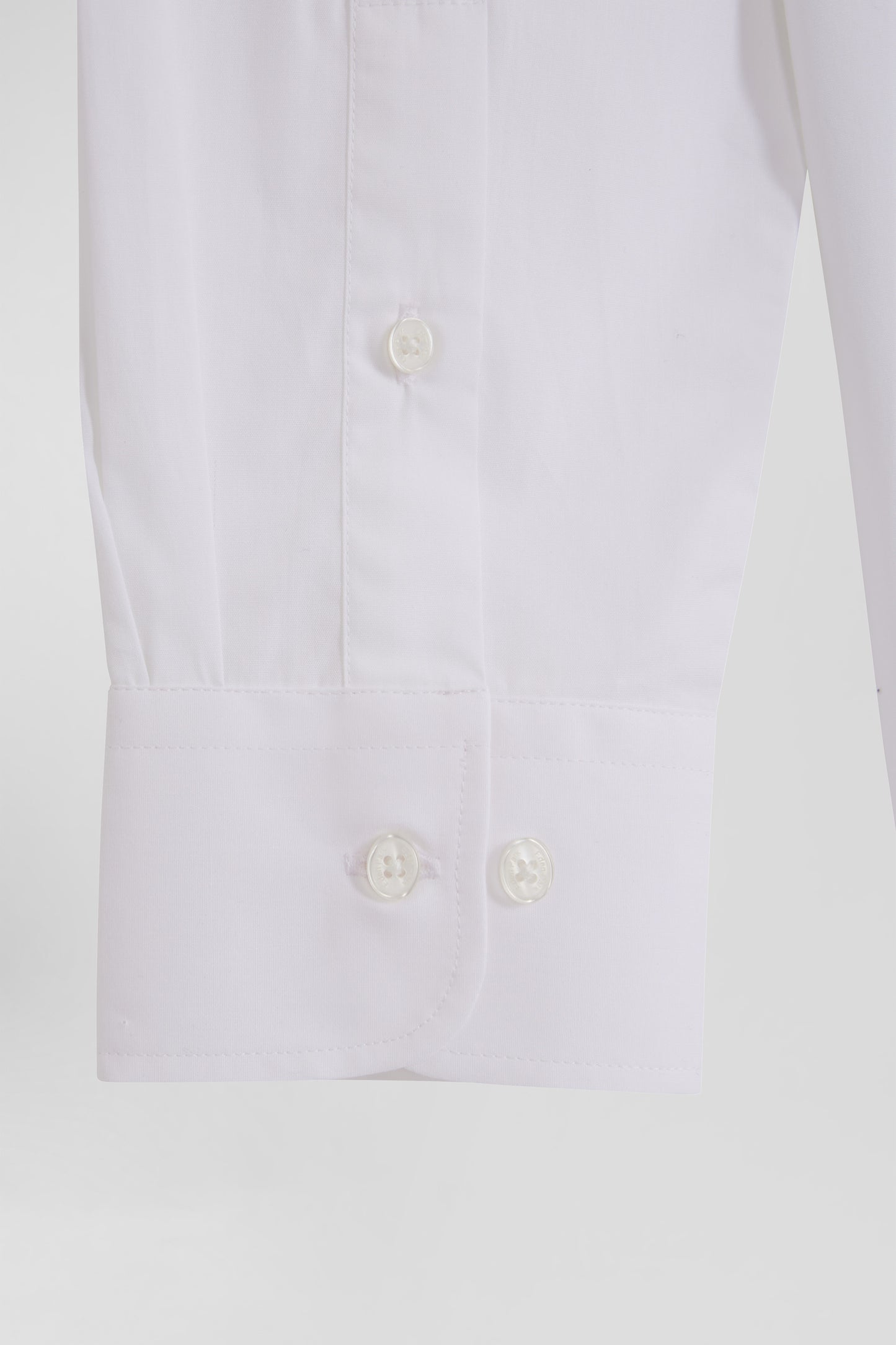 Chemise en popeline de coton blanc coupe Regular