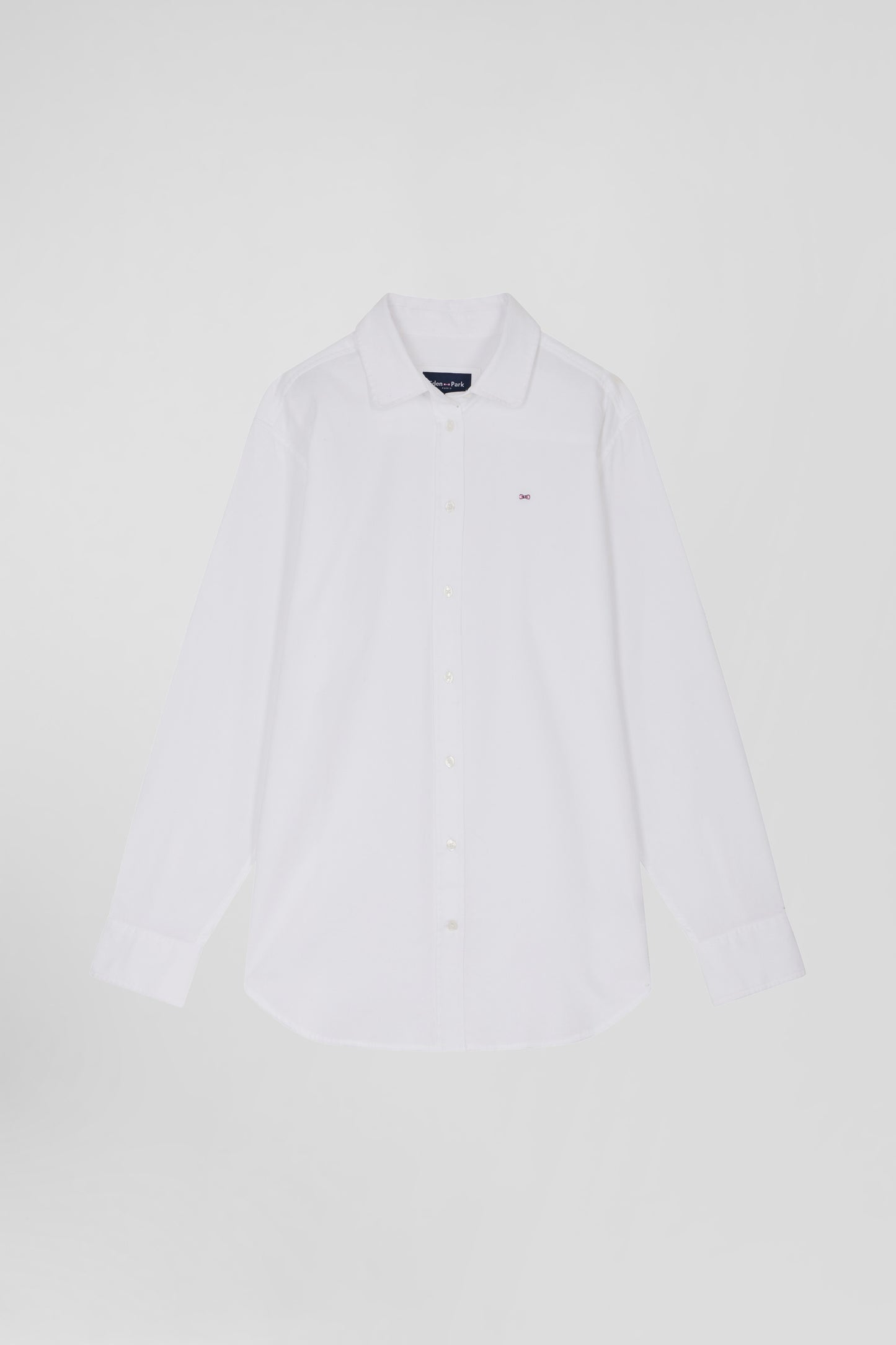 Chemise en popeline de coton blanche coupe Relaxed