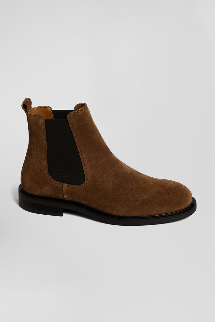 Chelsea boots en cuir de vachette marron