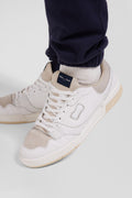 EP10 beige and white leather sneakers