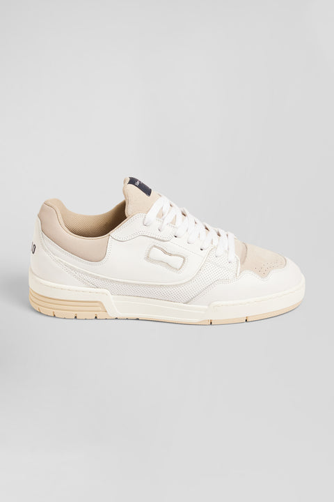 EP10 beige and white leather sneakers - Image 1