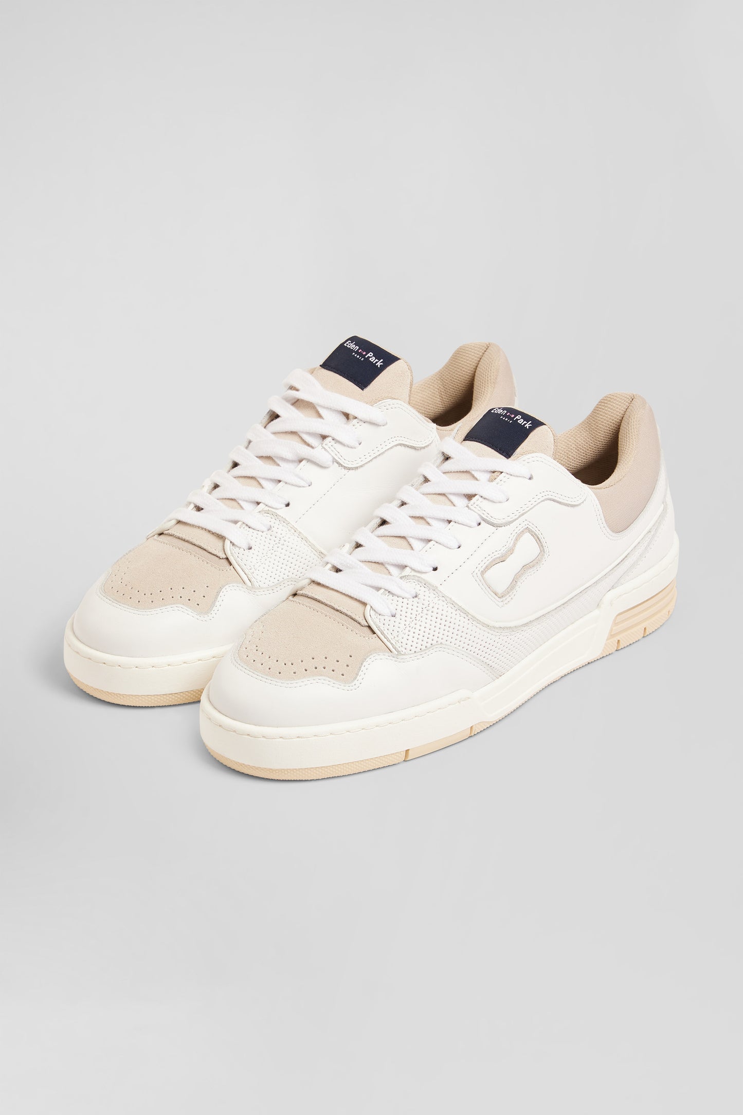 EP10 beige and white leather sneakers