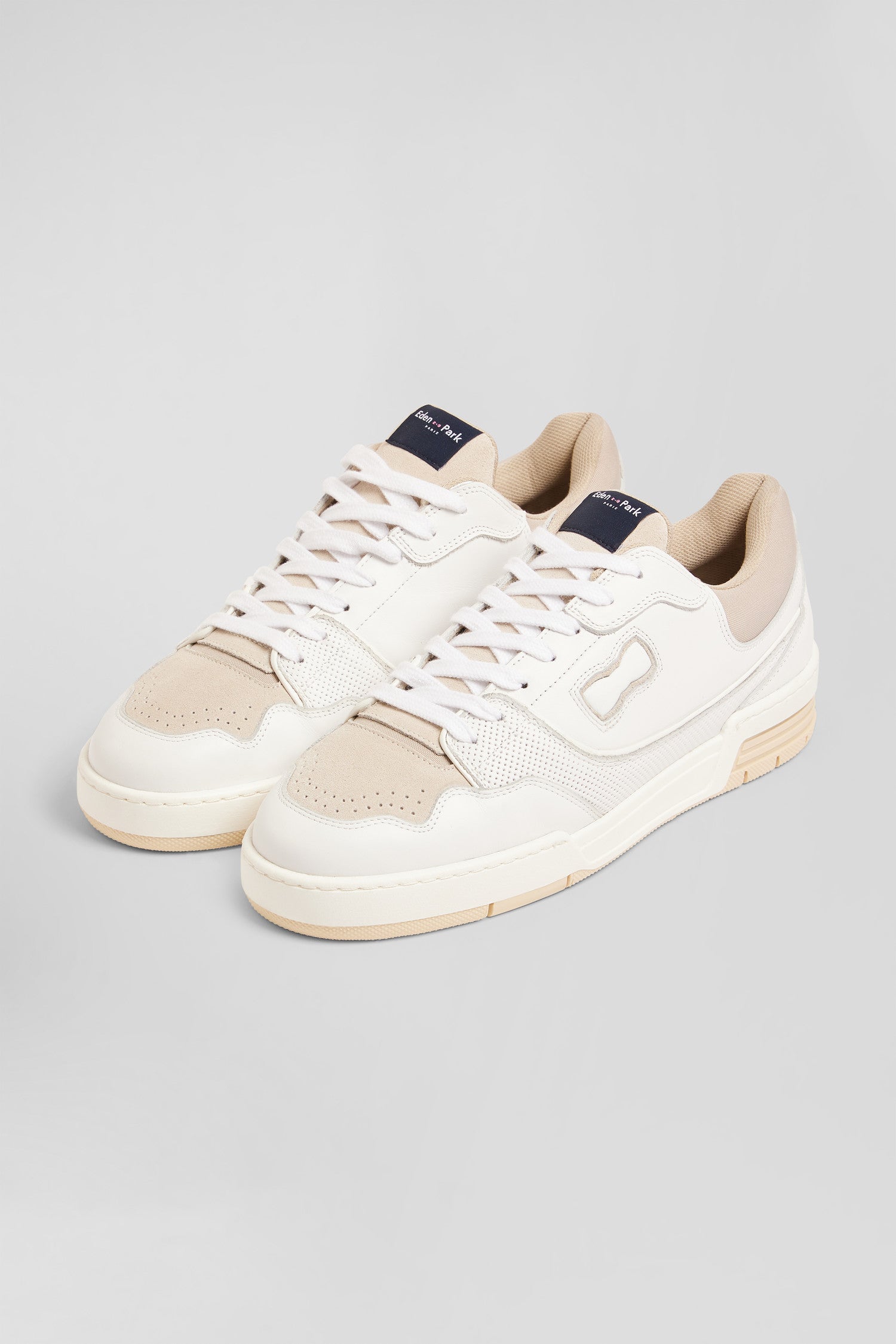 EP10 beige and white leather sneakers