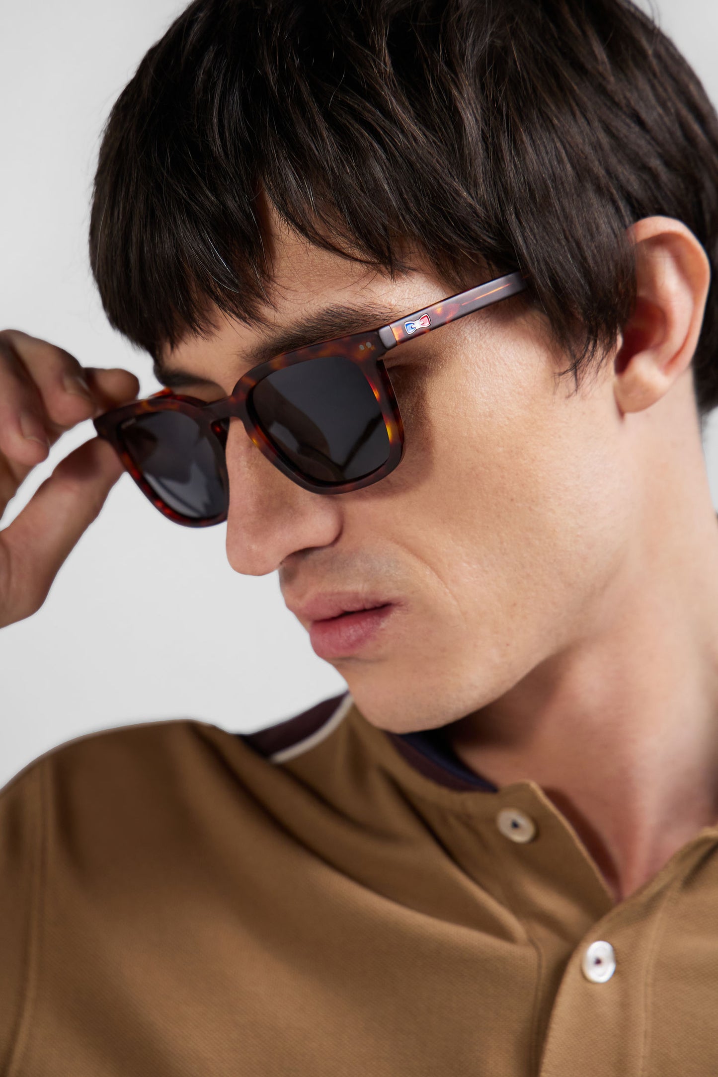 XV de France brown tortoiseshell acetate sunglasses