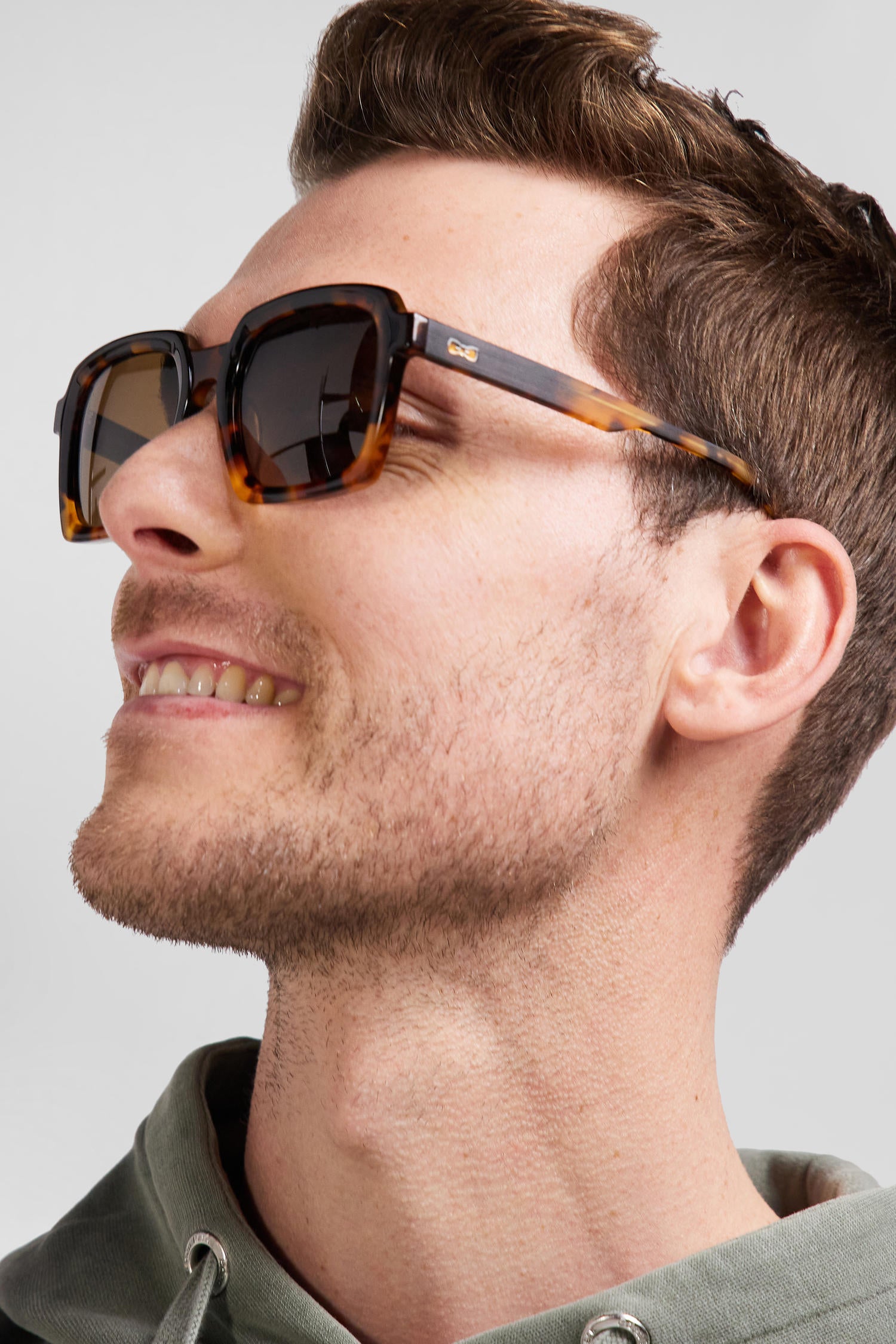 Brown square acetate sunglasses