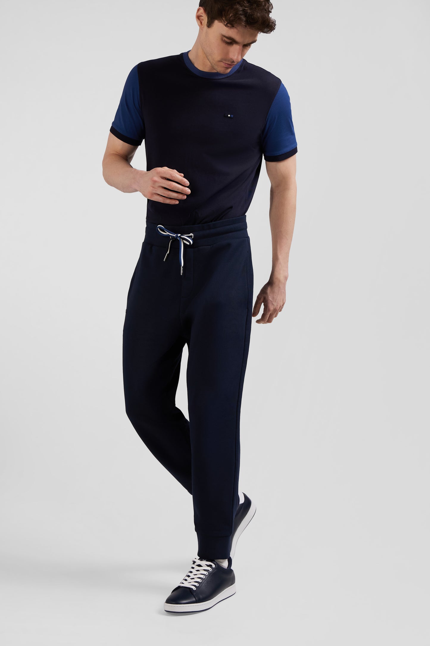 Relax navy blue brushed fleece jogging bottoms