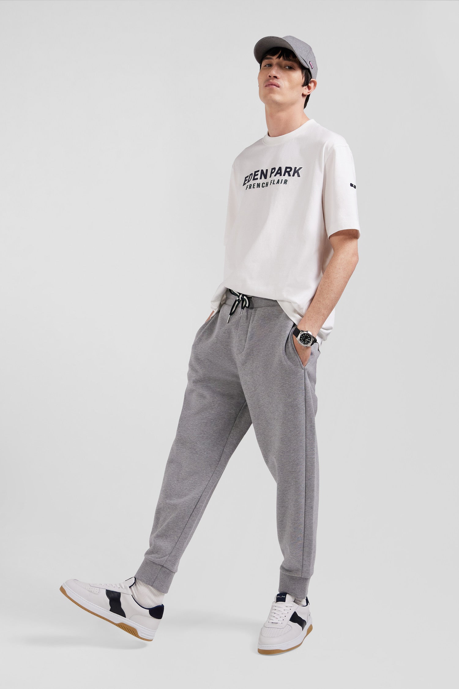 Relax grey brushed fleece jogging bottoms