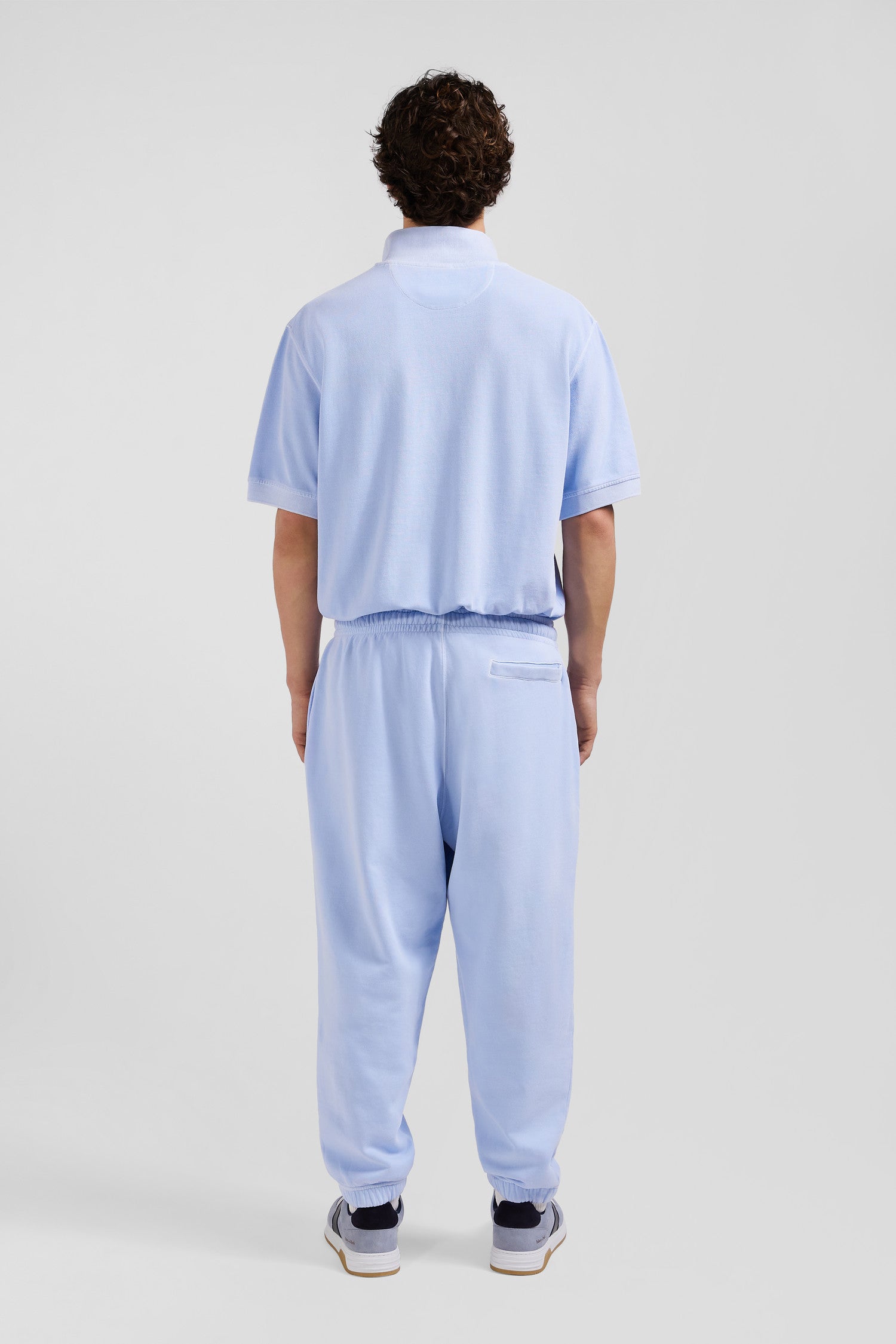 Relax unisex sky blue brushed cotton fleece jogging bottoms