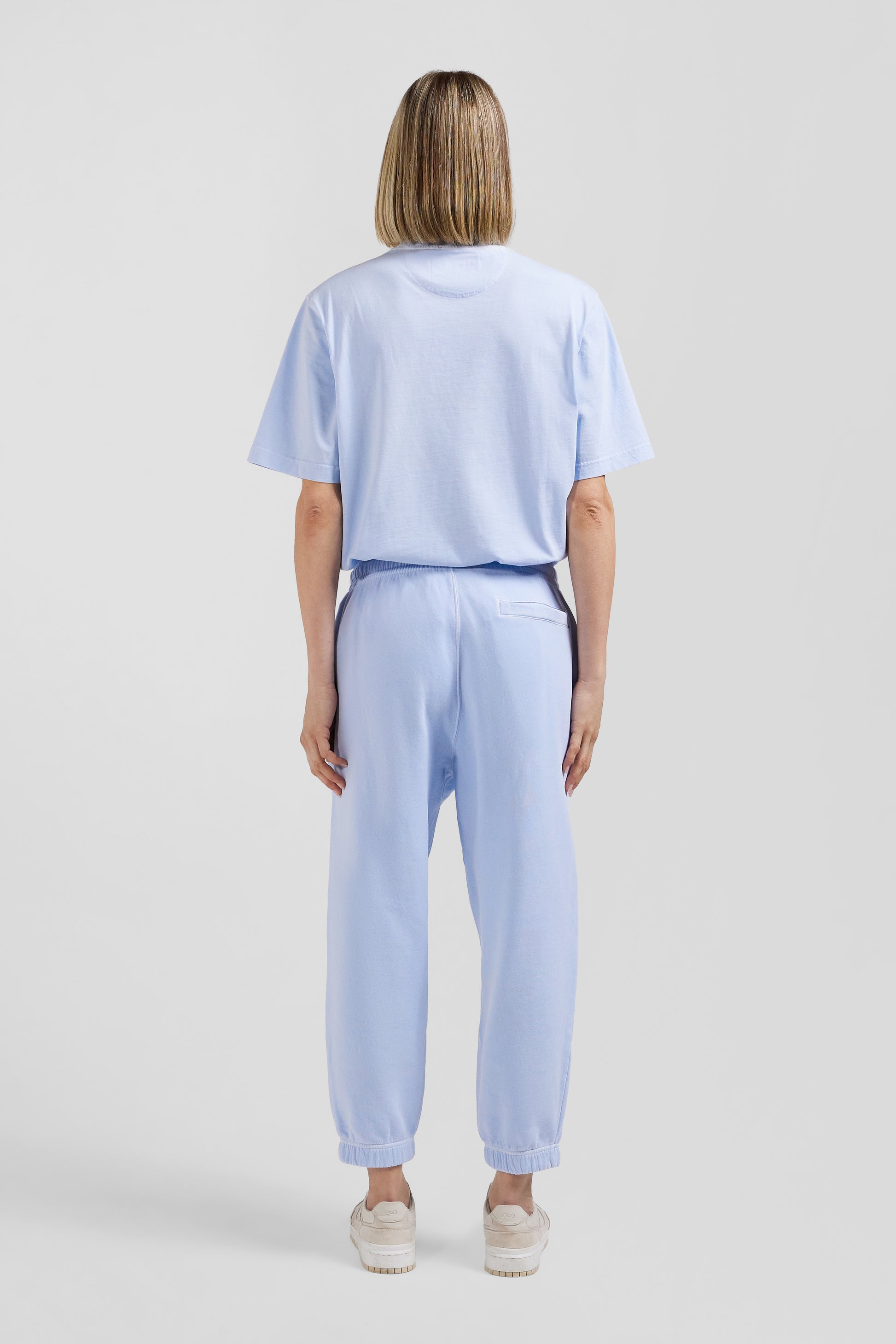 Relax unisex sky blue brushed cotton fleece jogging bottoms