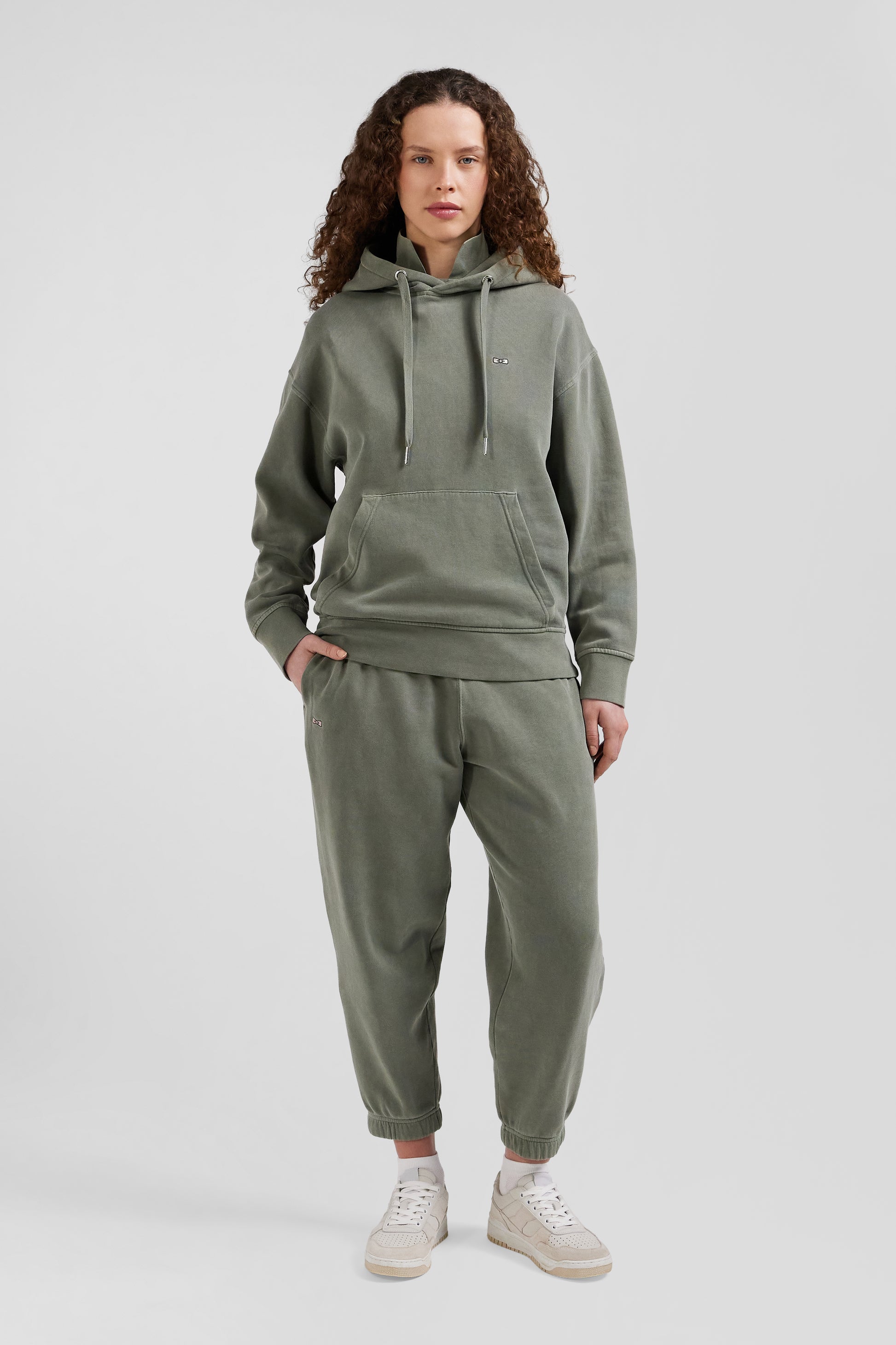 Relax unisex khaki brushed cotton fleece jogging bottoms