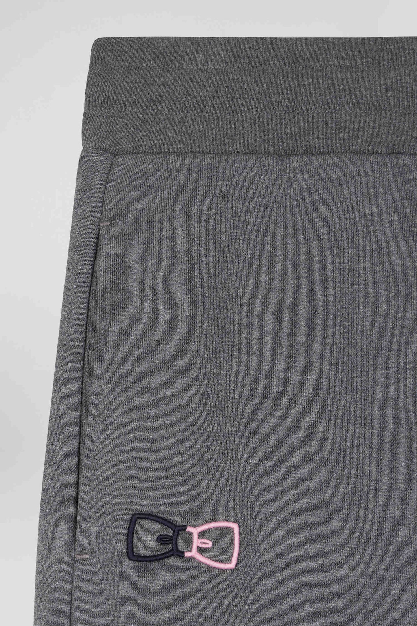 Regular grey brushed cotton fleece jogging bottoms