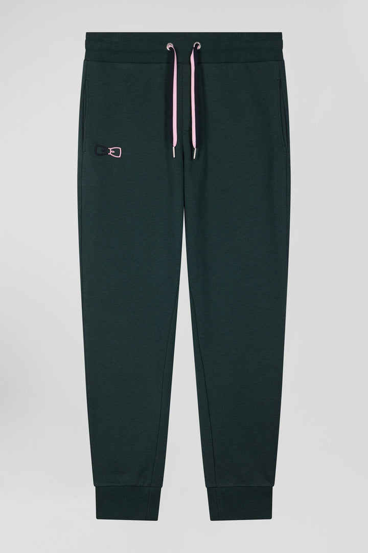 Pantalon jogging en molleton coton gratté noir coupe Regular