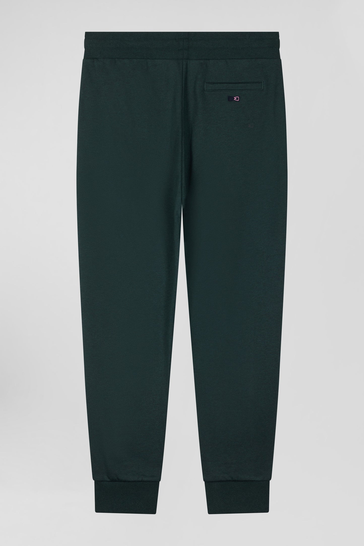 Regular green brushed cotton fleece jogging bottoms