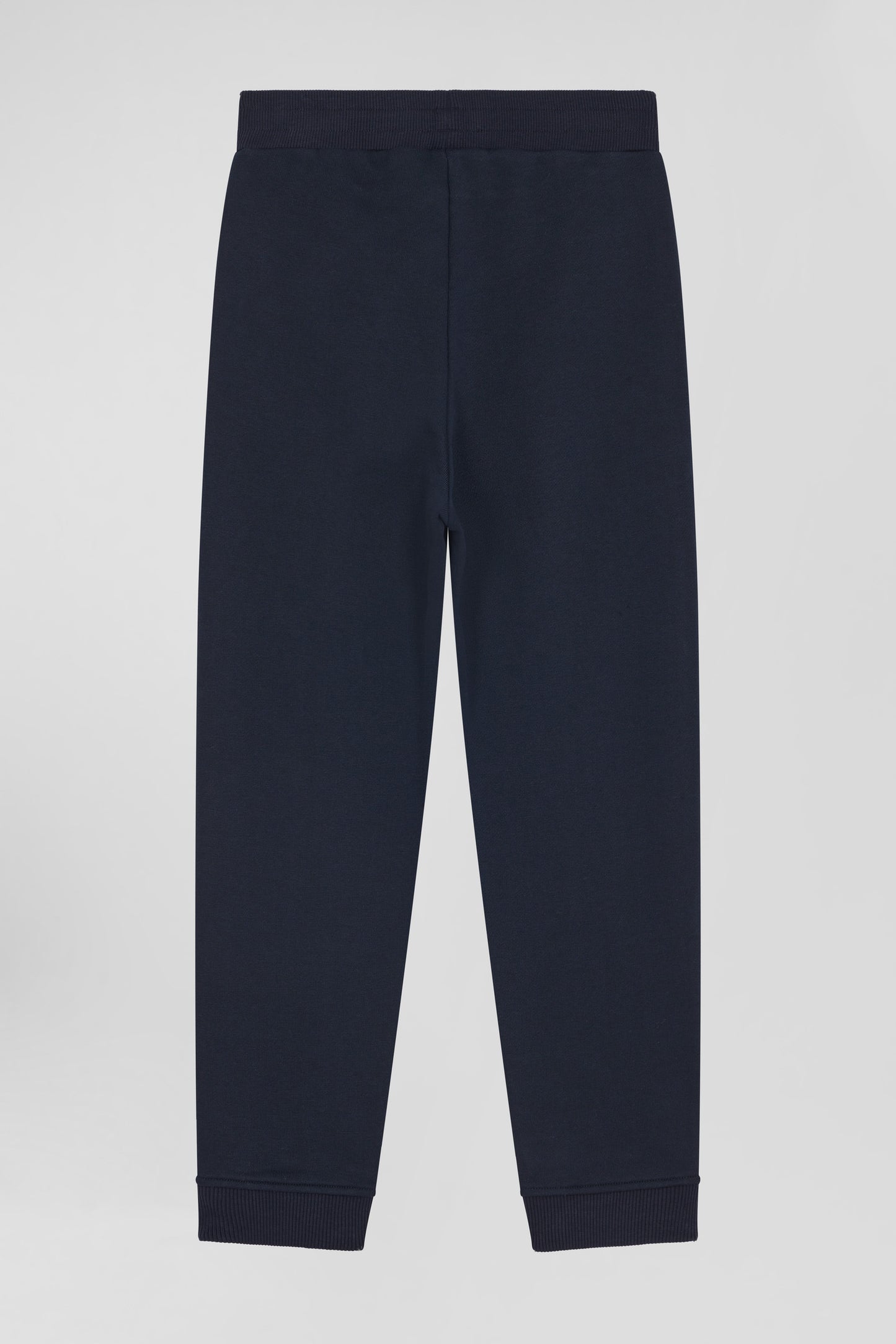 Regular navy brushed cotton fleece jogging bottoms