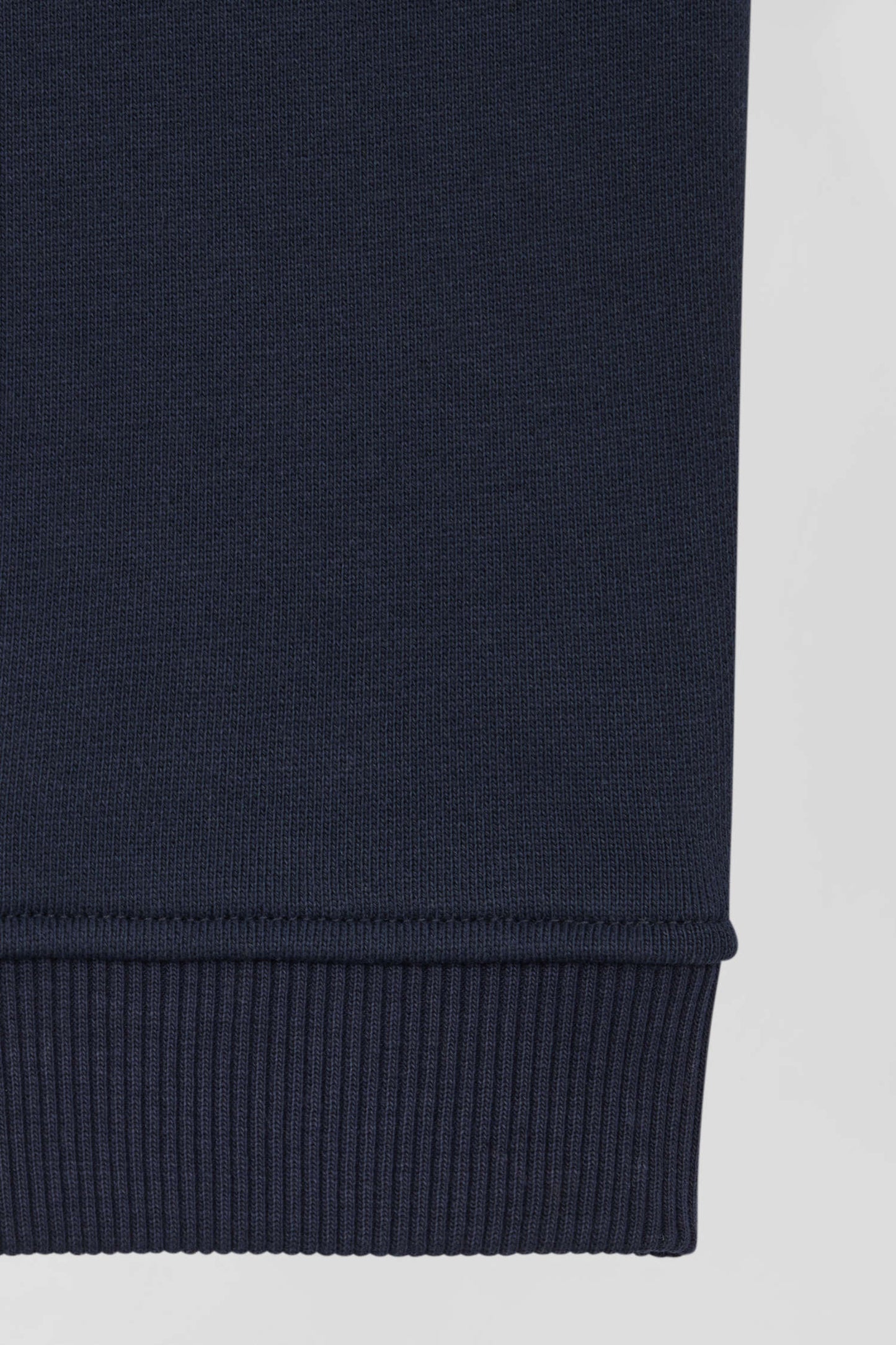 Regular navy brushed cotton fleece jogging bottoms