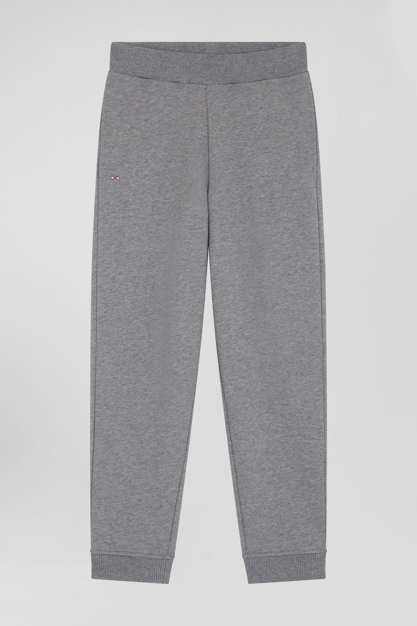 Regular grey brushed cotton fleece jogging bottoms