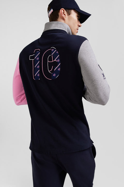 Regular tricolor XV de France long-sleeved cotton rugby shirt - Image 3