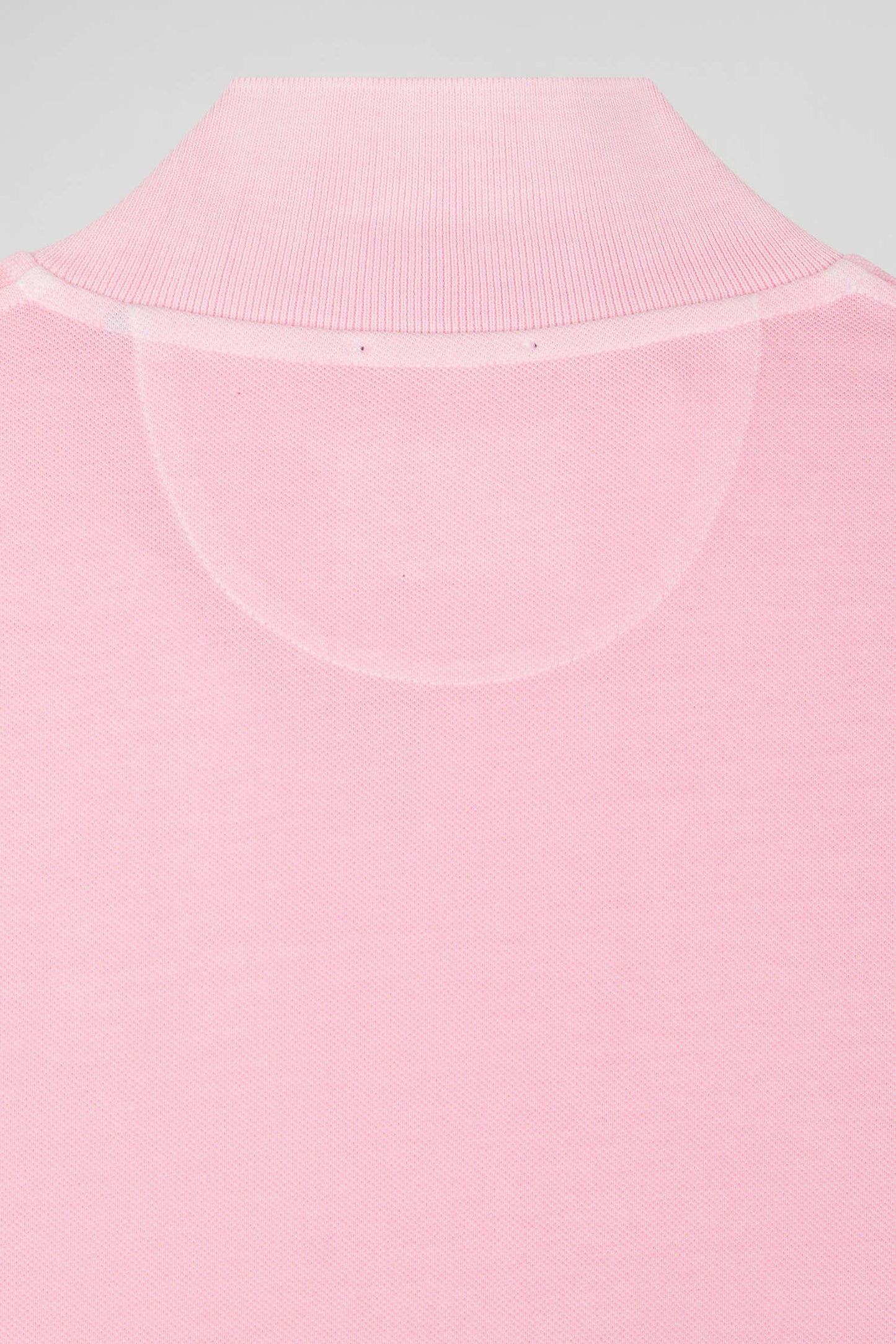 Oversized pink unisex short-sleeved cotton piqué polo shirt