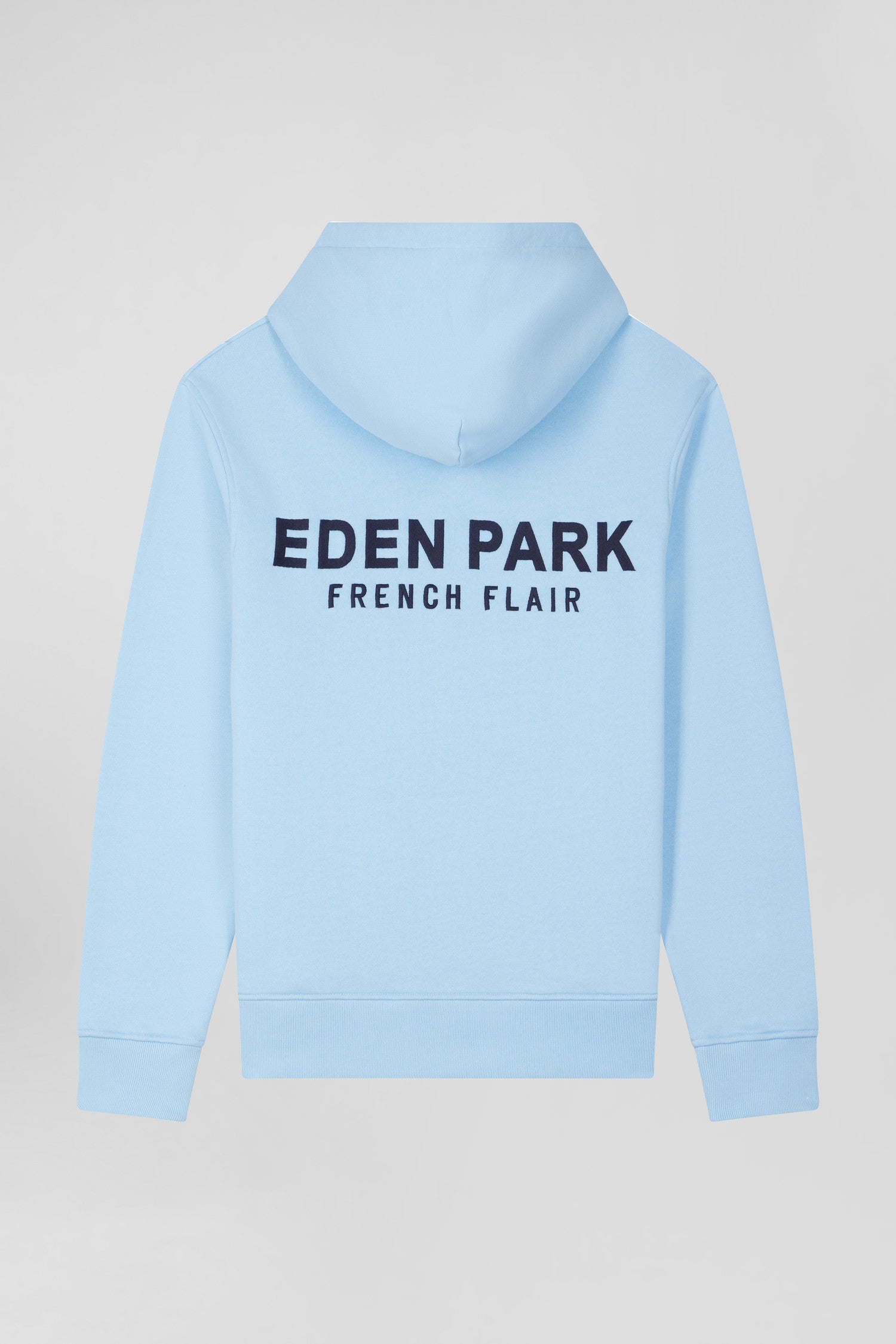 Sweatshirt à capuche en molleton ciel broderie Eden Park coupe Regular