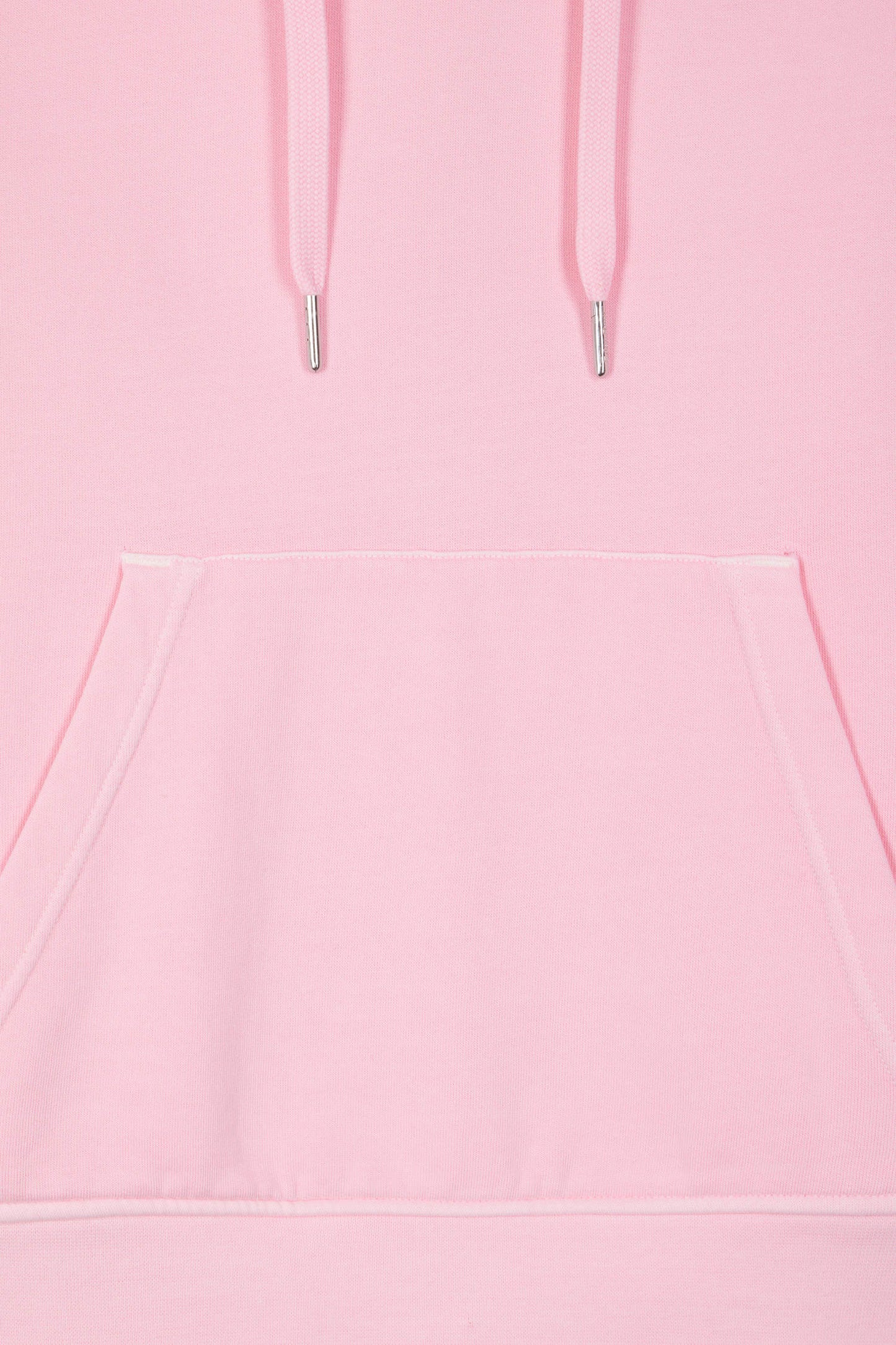 Oversize pink unisex dyed cotton fleece hoodie