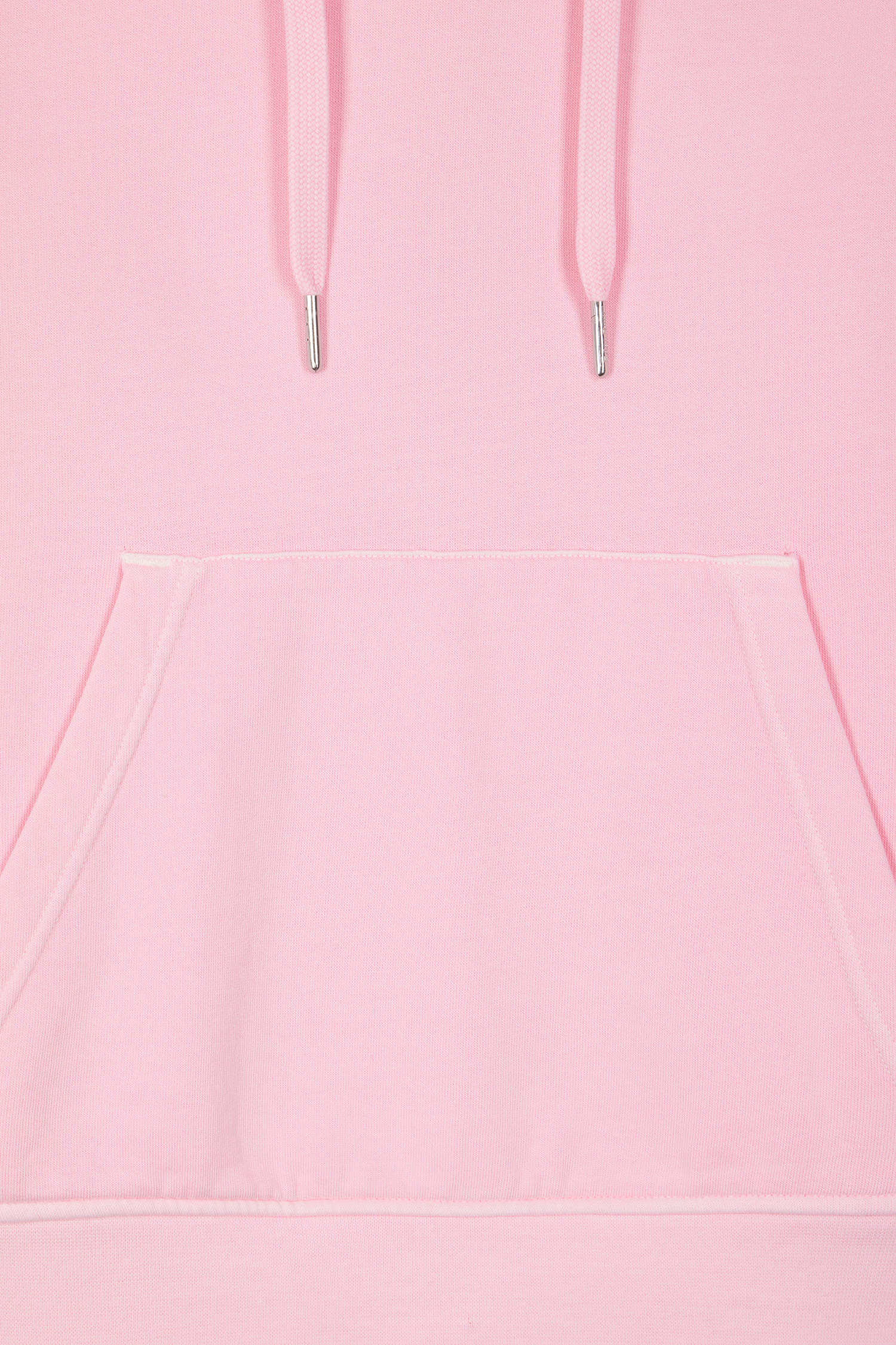 Oversize pink unisex dyed cotton fleece hoodie