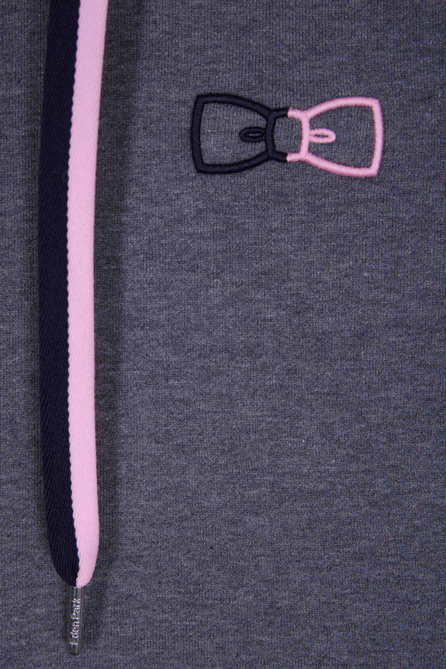 Relaxed grey cotton hoodie