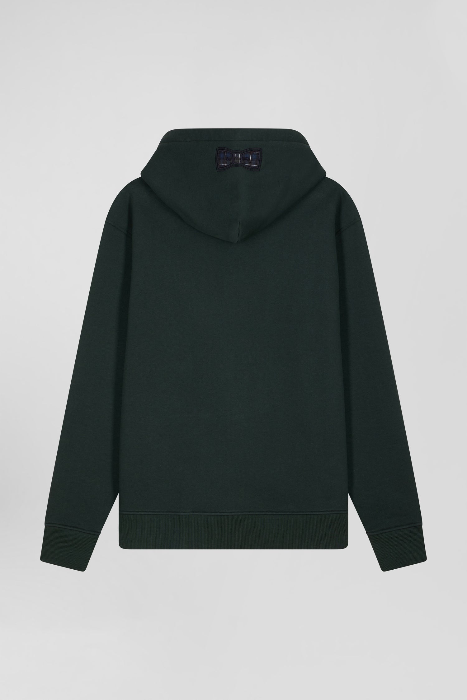 Relaxed green cotton blend hoodie