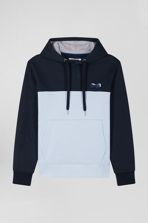 Regular sky blue cotton hoodie - Image 2