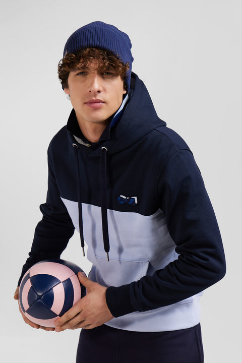 Regular sky blue cotton hoodie - Image 3
