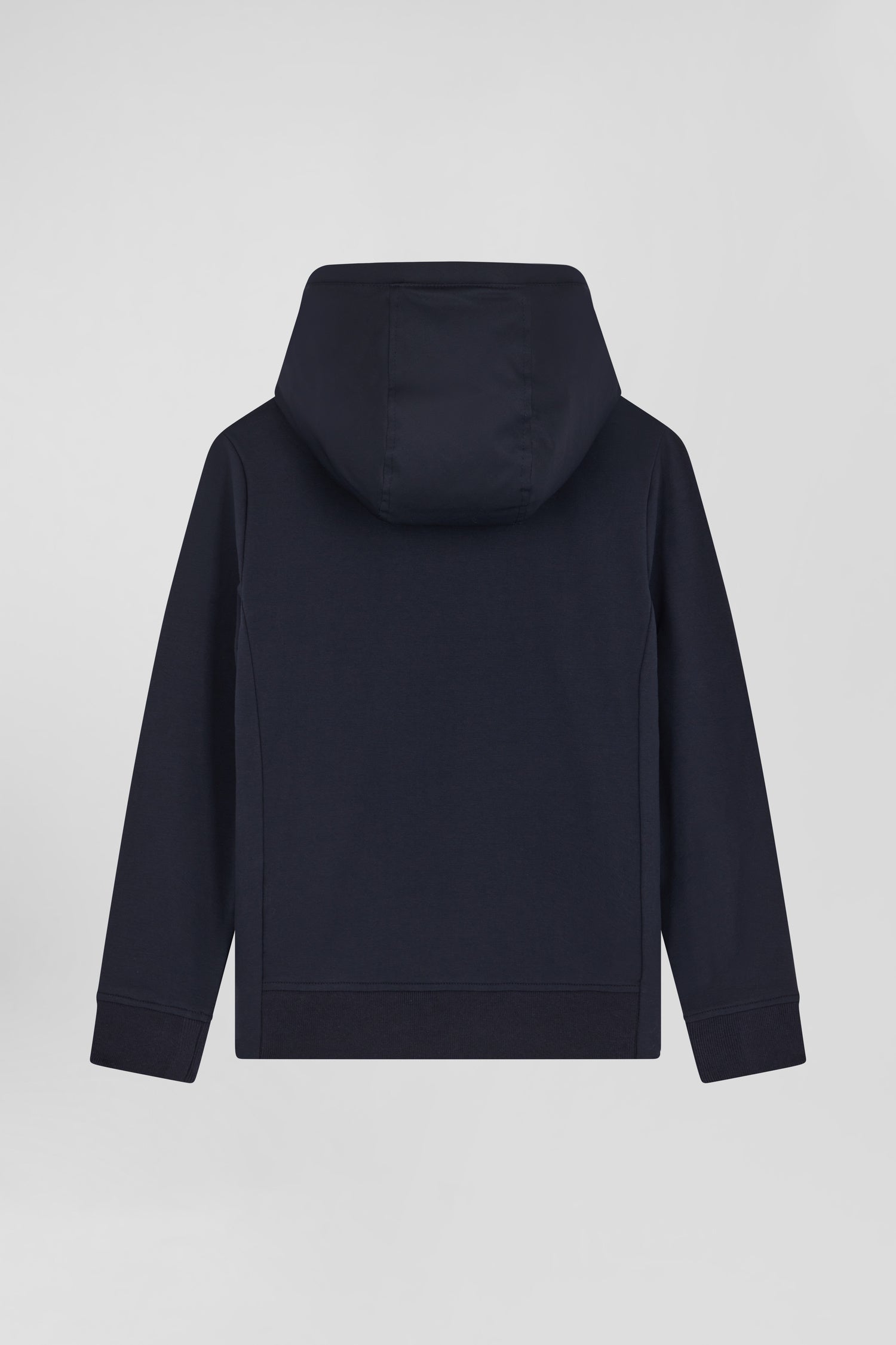 Regular navy blue padded zipped hoodie